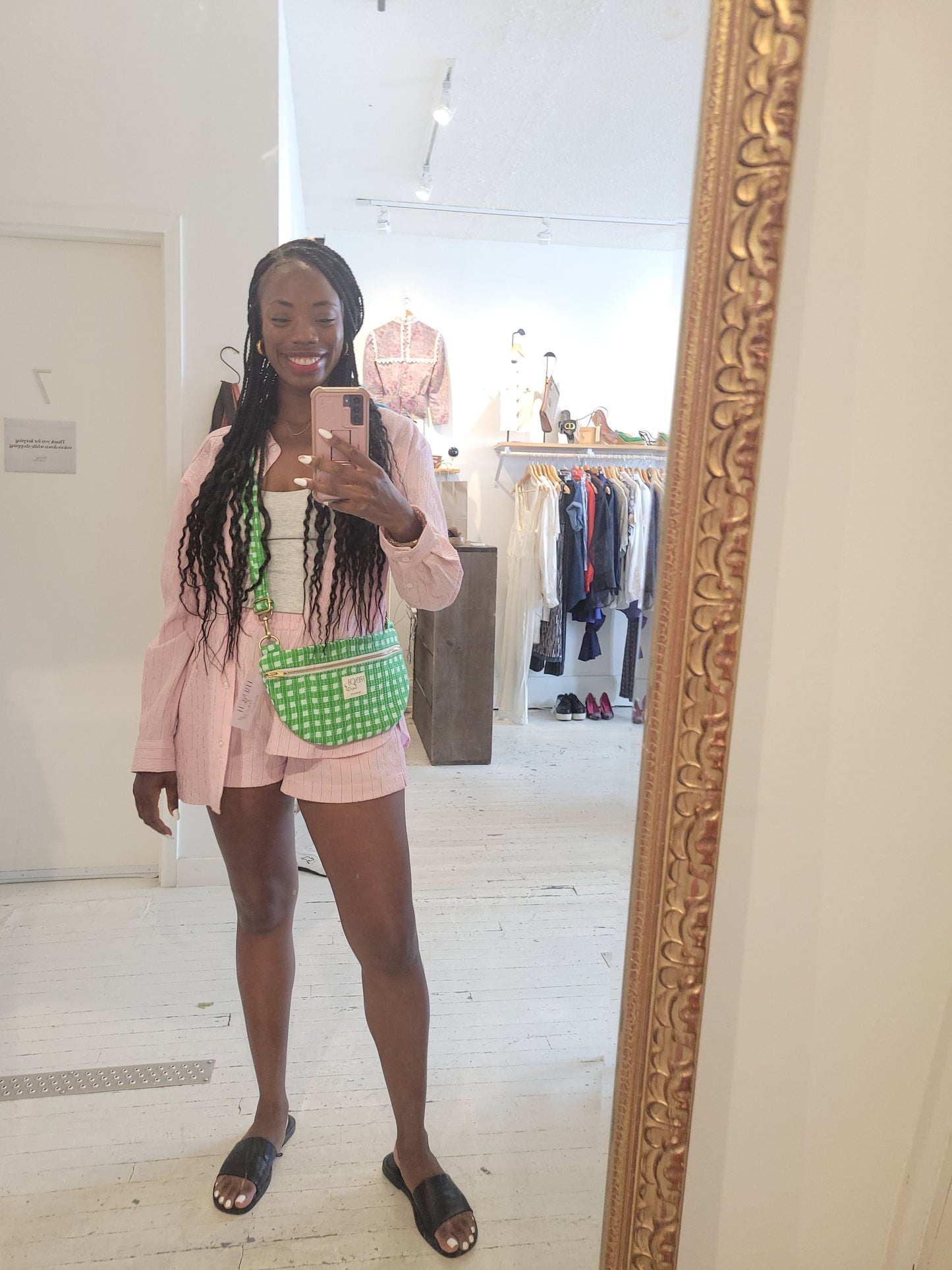 The Essential Sling Green Gingham