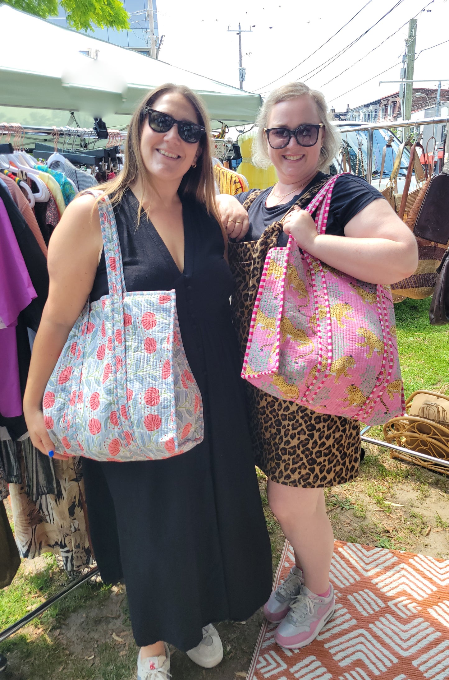 The Weekend Tote Dark Pink Leopard