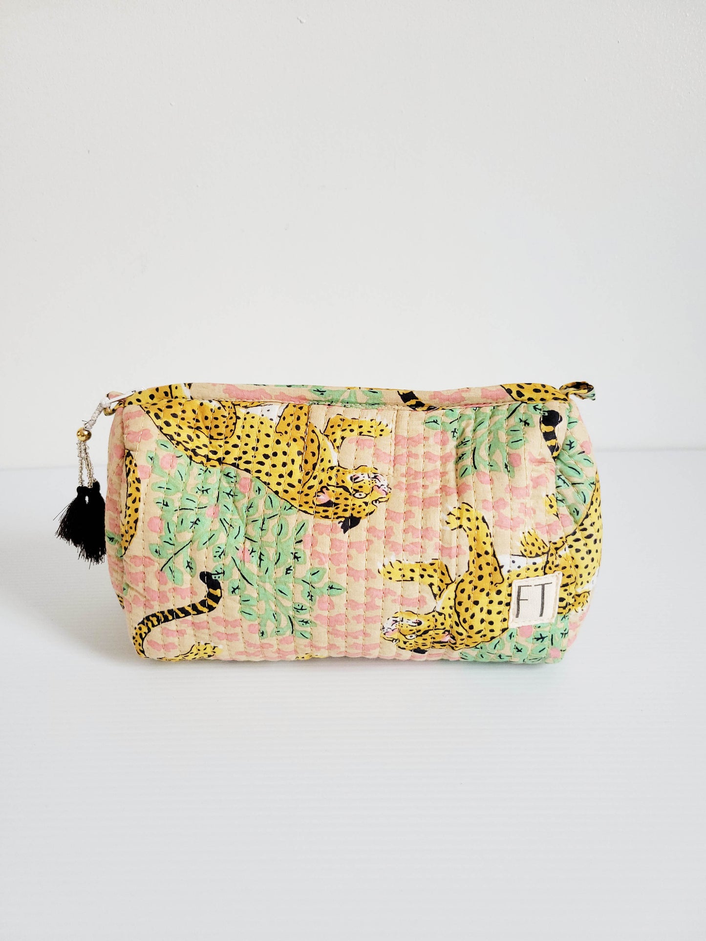 The Makeup Bag Pink Brown Leopard