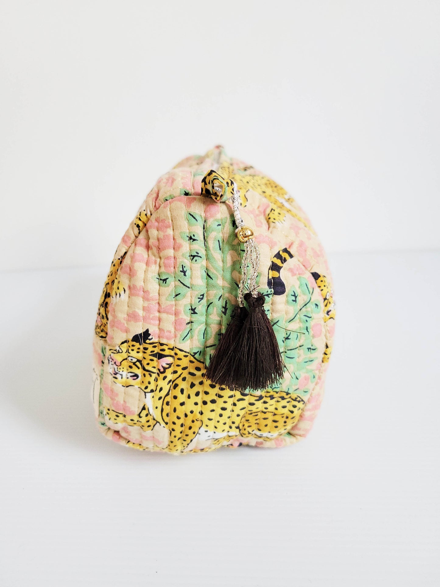 The Makeup Bag Pink Brown Leopard