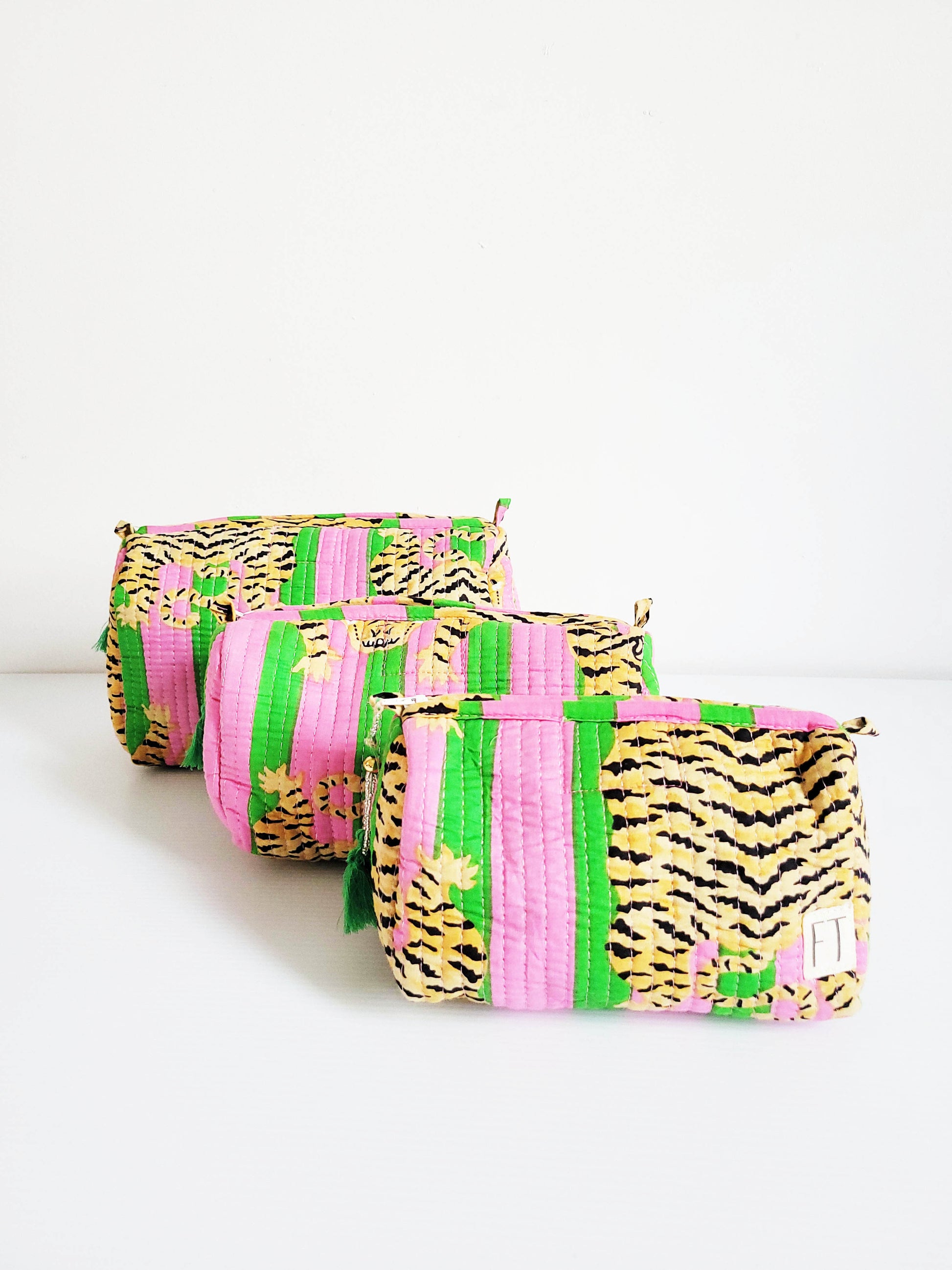 Another close-up of blue and pink flower tote.