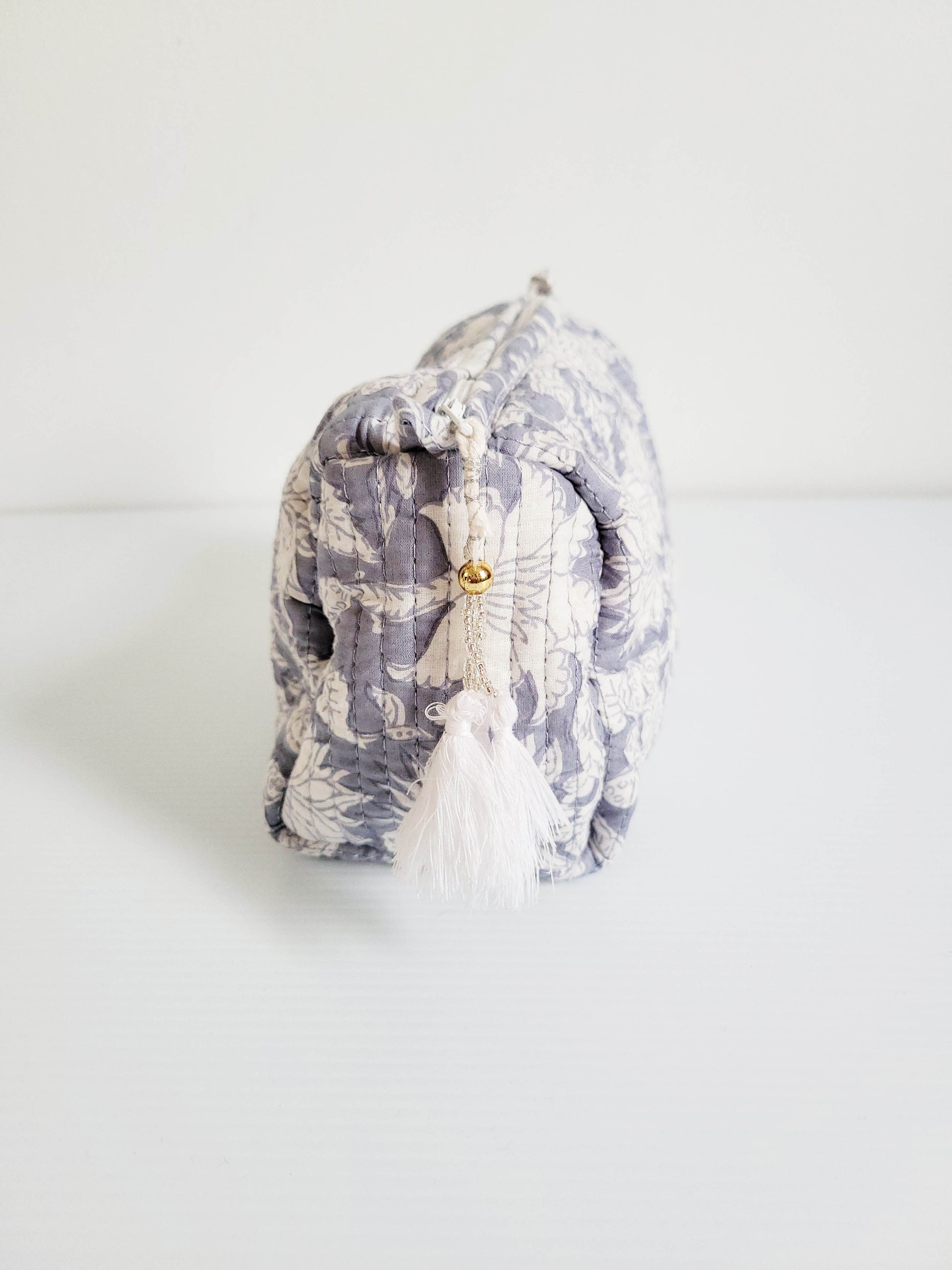 Close-up of dark pink leopard tote bag.