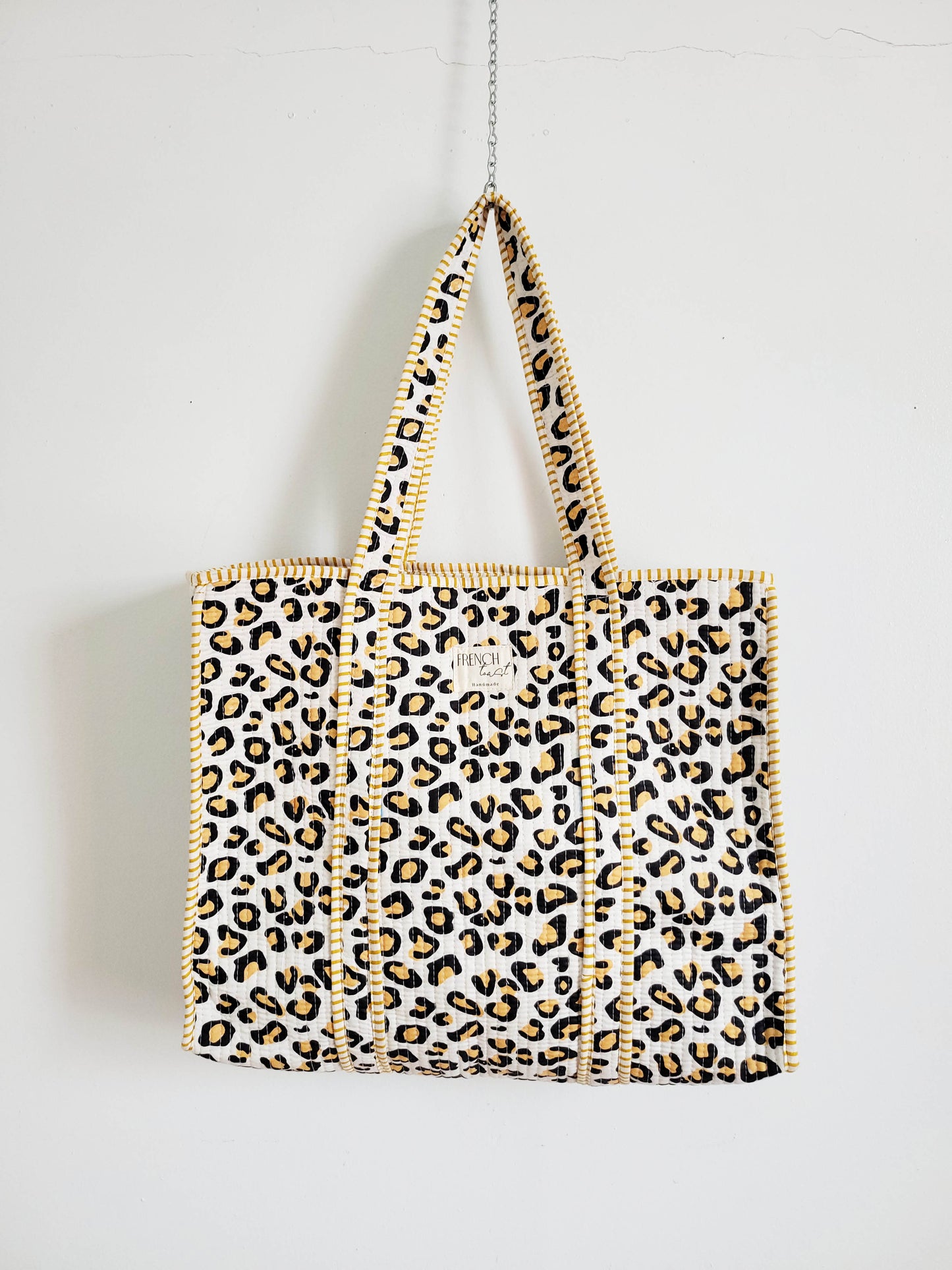 The Weekend Tote Brown Pink Leopard