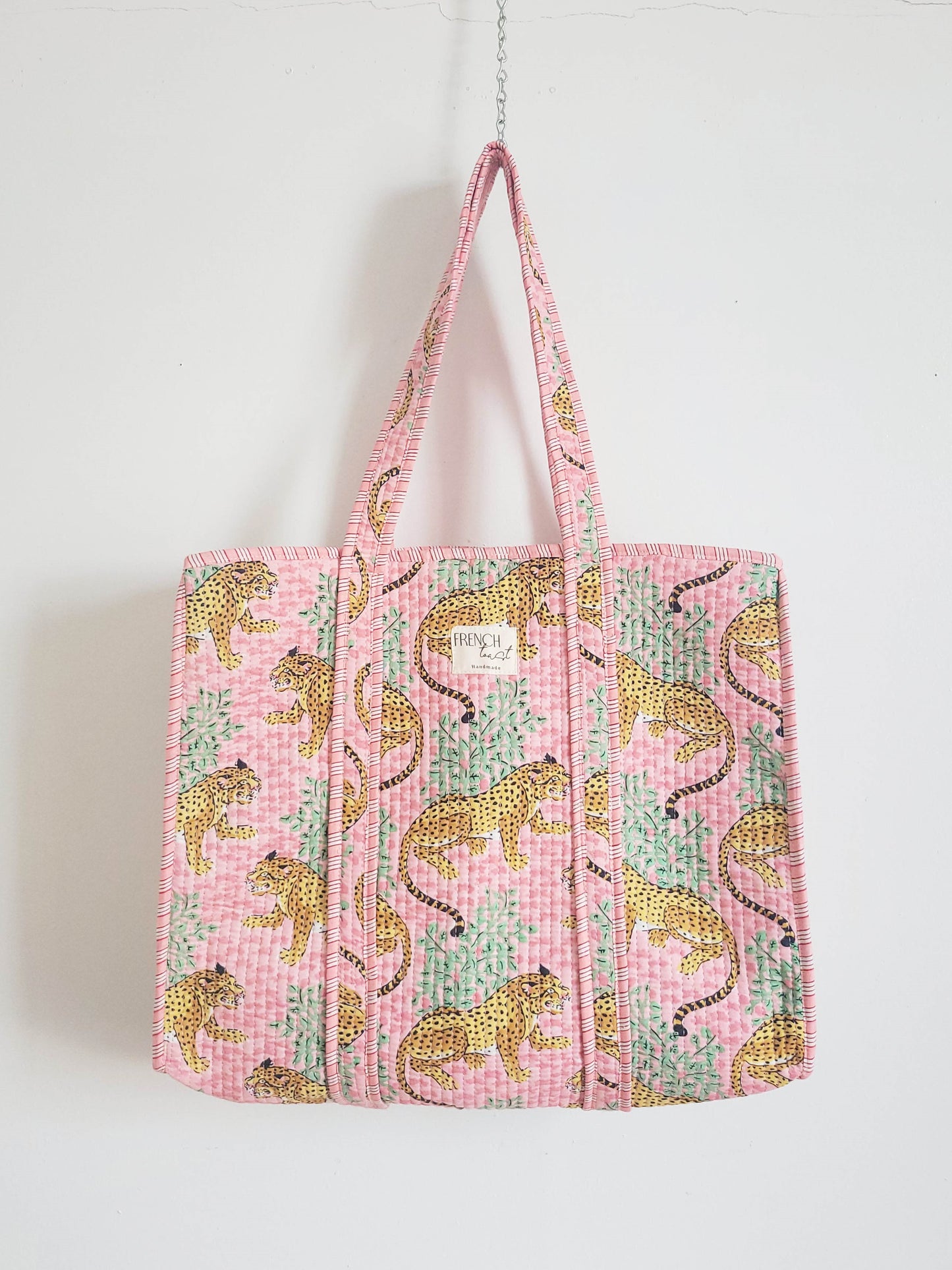 The Weekend Tote Dark Pink Leopard