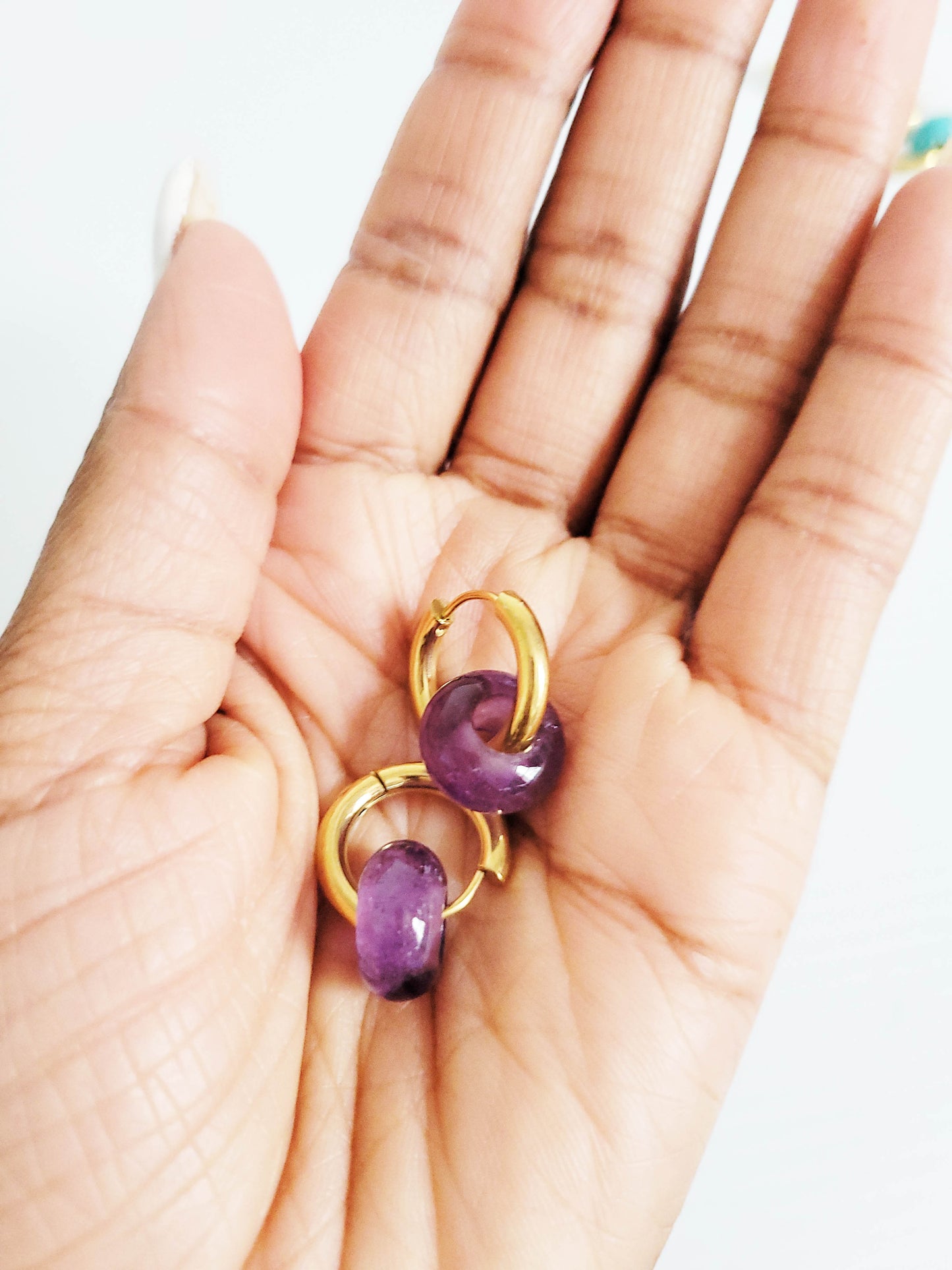 Ella Gold Gemstone Earrings