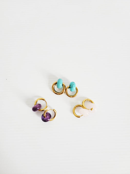 Ella Gold Gemstone Earrings