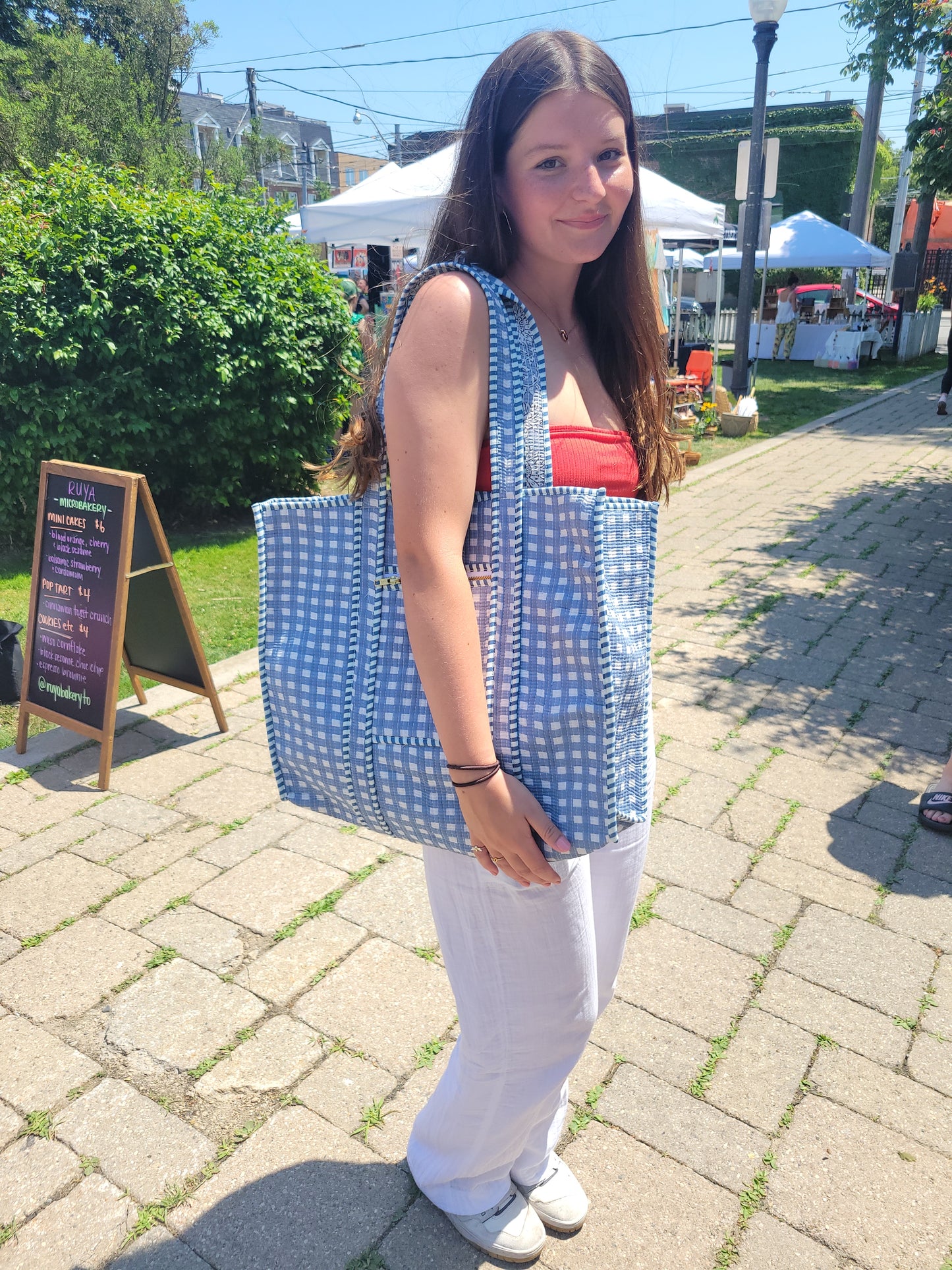 The Premium Gingham Bag Golden