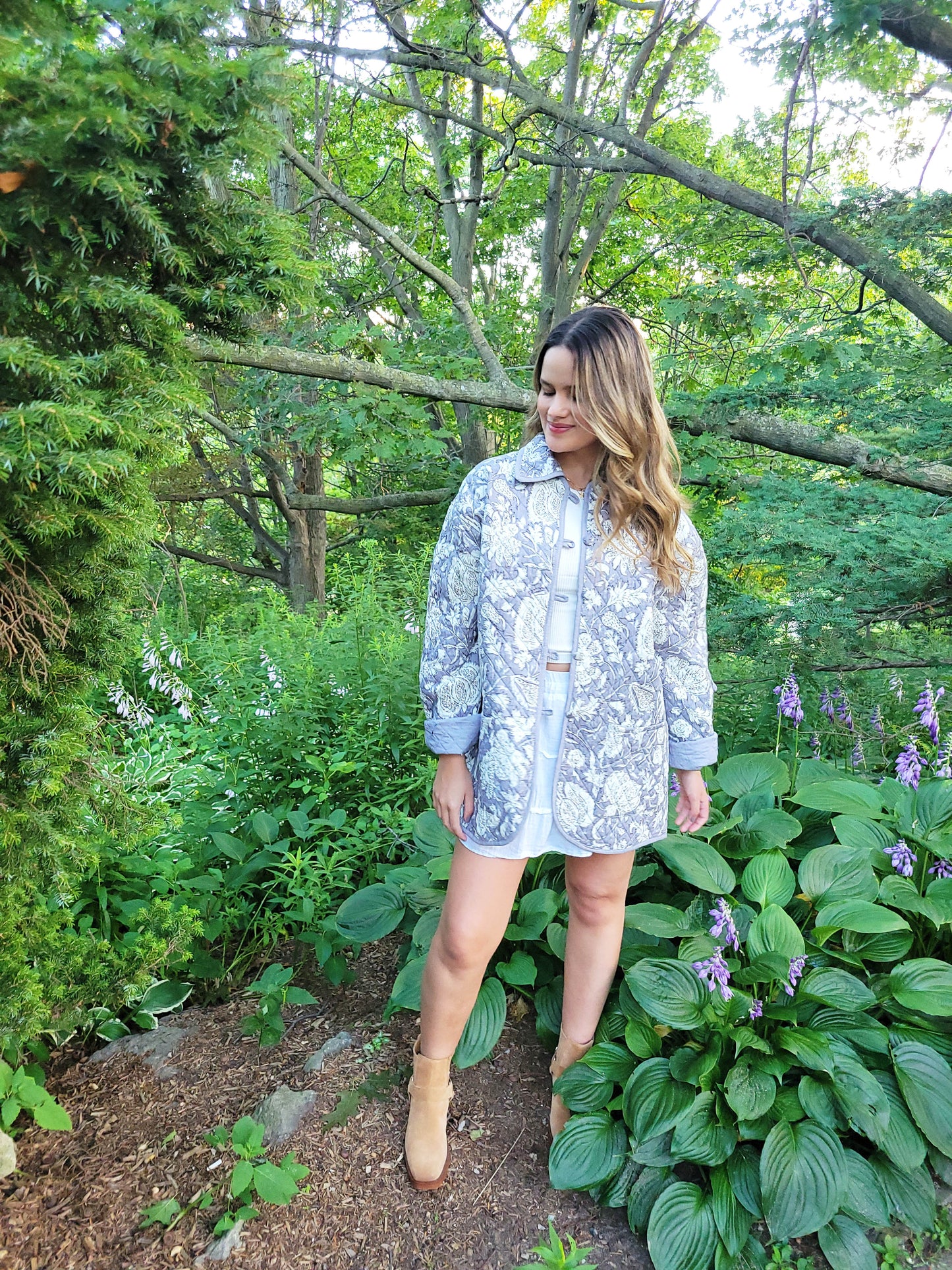 The Barn Jacket Smokey Blue Floral