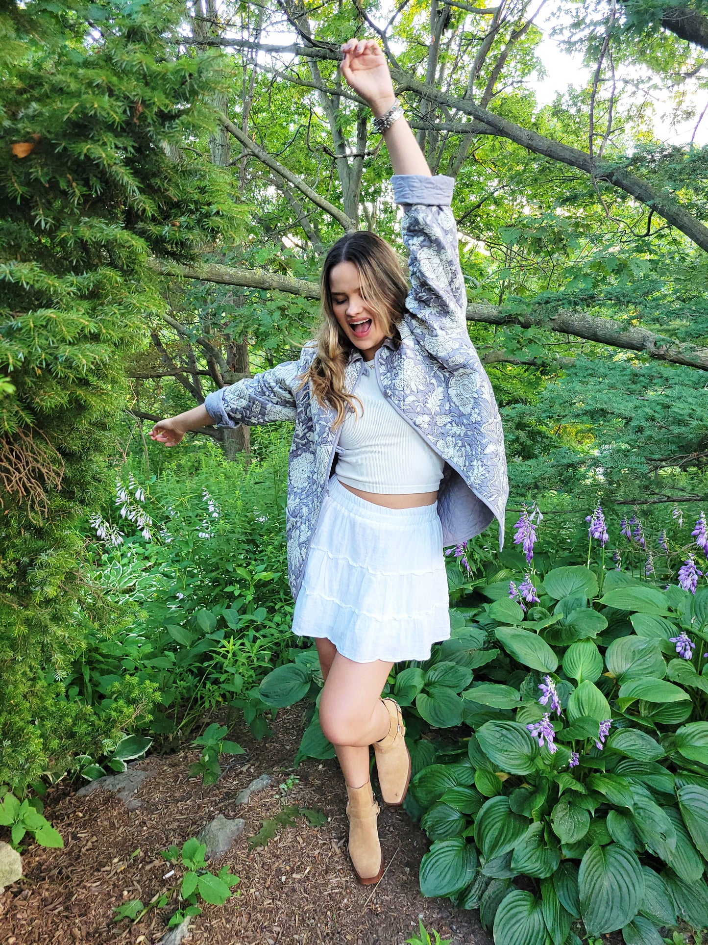 The Barn Jacket Smokey Blue Floral