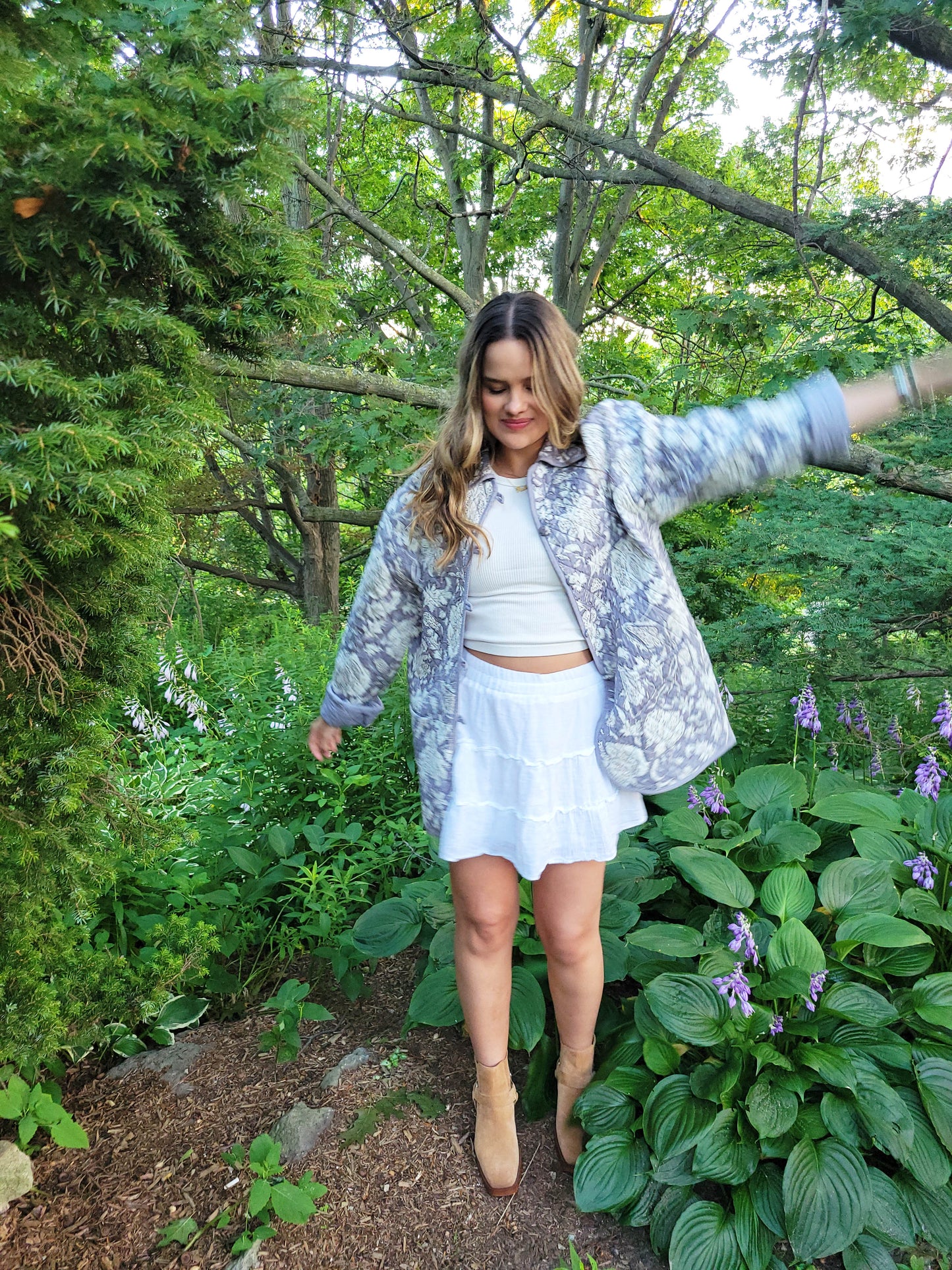 The Barn Jacket Smokey Blue Floral