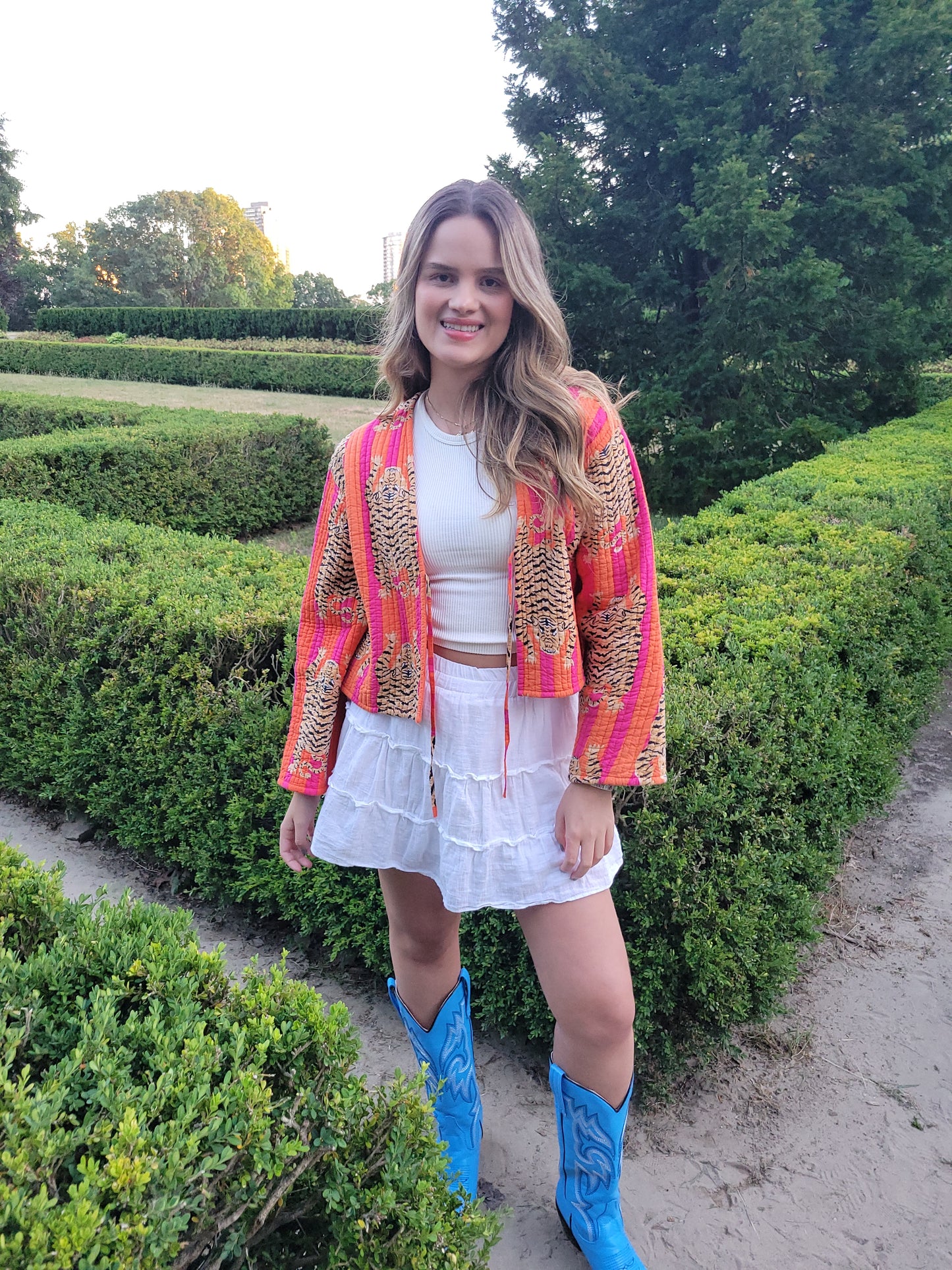 Clara Quilted Vest Orange