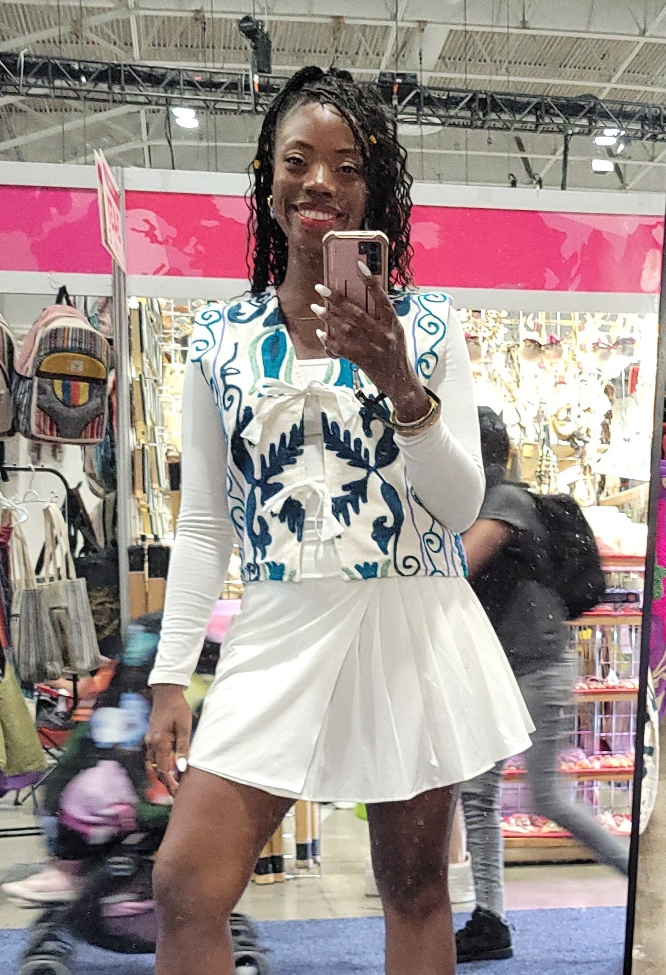 Isla Vest - Tan Brown Pink Mustard Size S