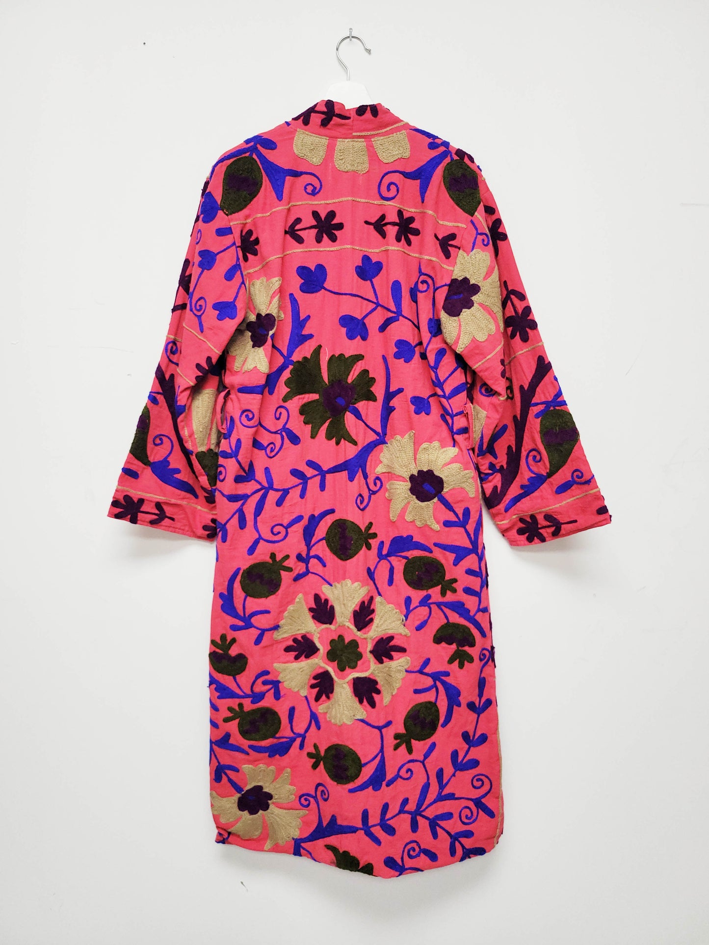 Isla Jacket Long Duster Style - Pink Blue Size M