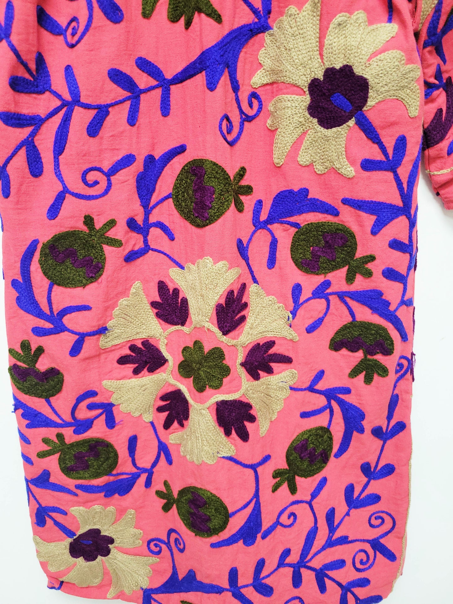 Isla Jacket Long Duster Style - Pink Blue Size M