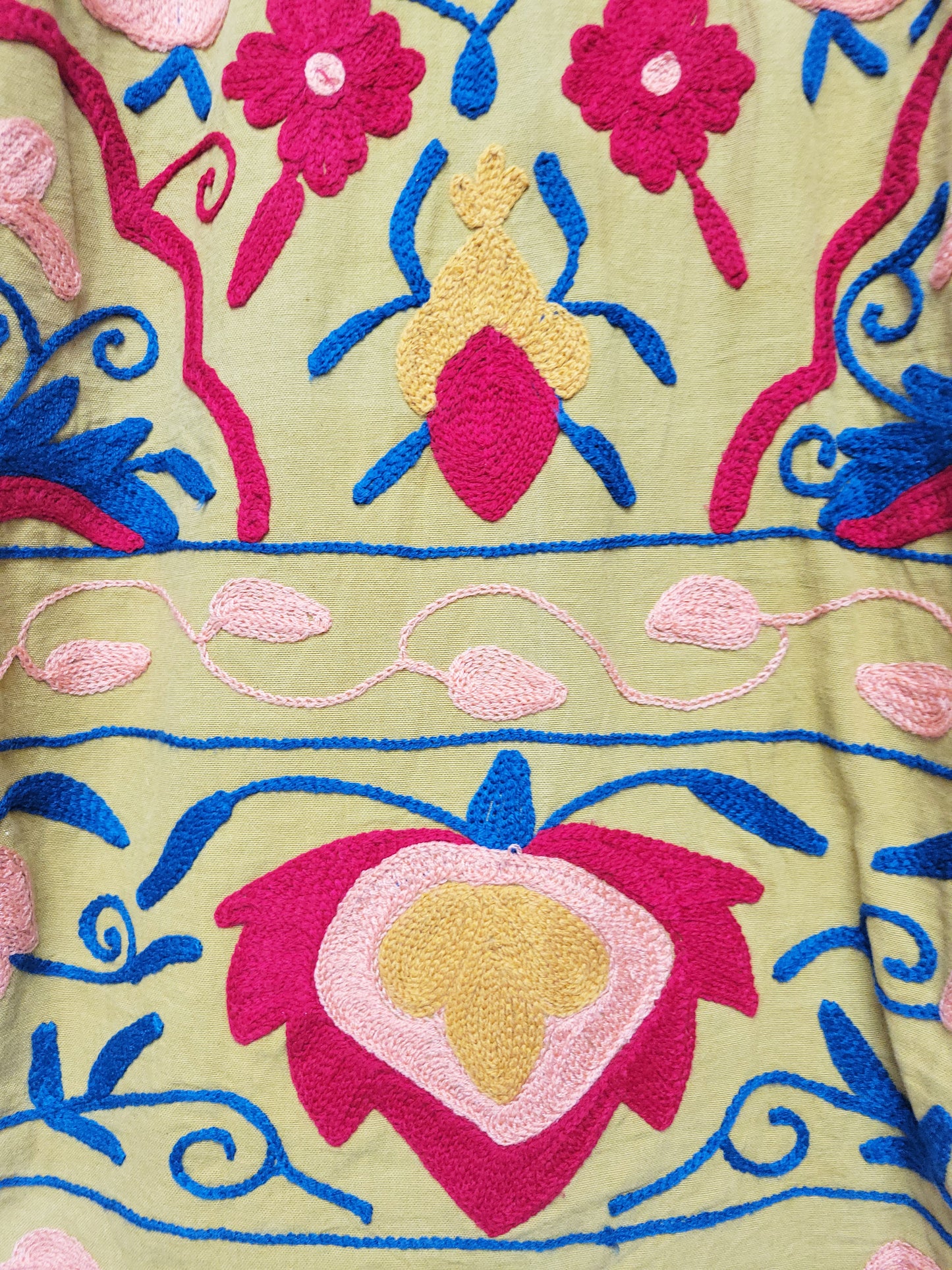 Isla Jacket Mid Length - Tan Brown Red Pink Blue Size M