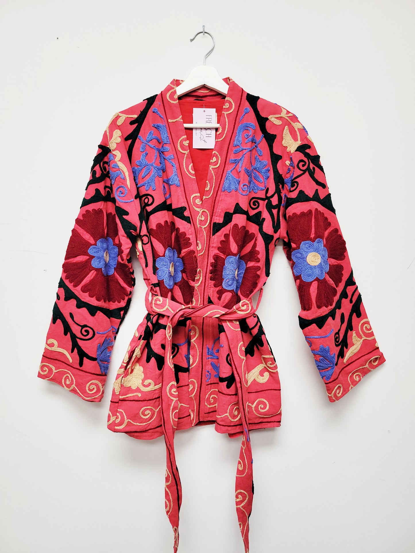 Isla Jacket Mid Length - Pink Blue Size M