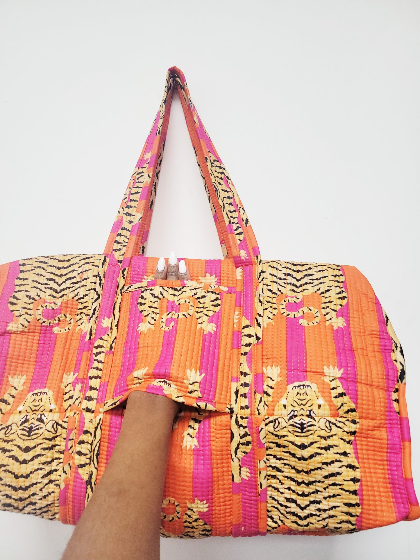 The Ara Duffle Bag Light Pink Leopard
