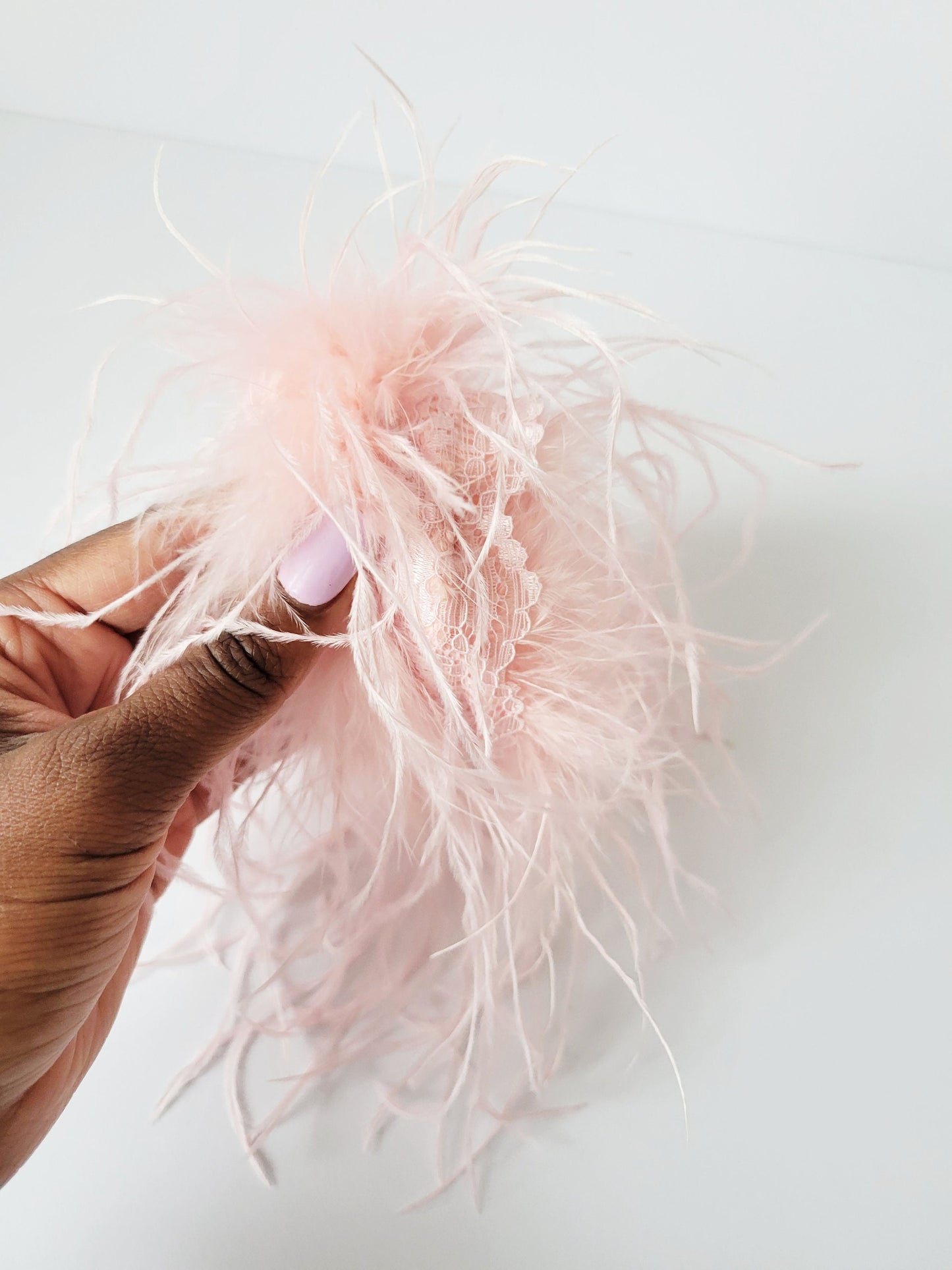 Pink Feather Cuffs