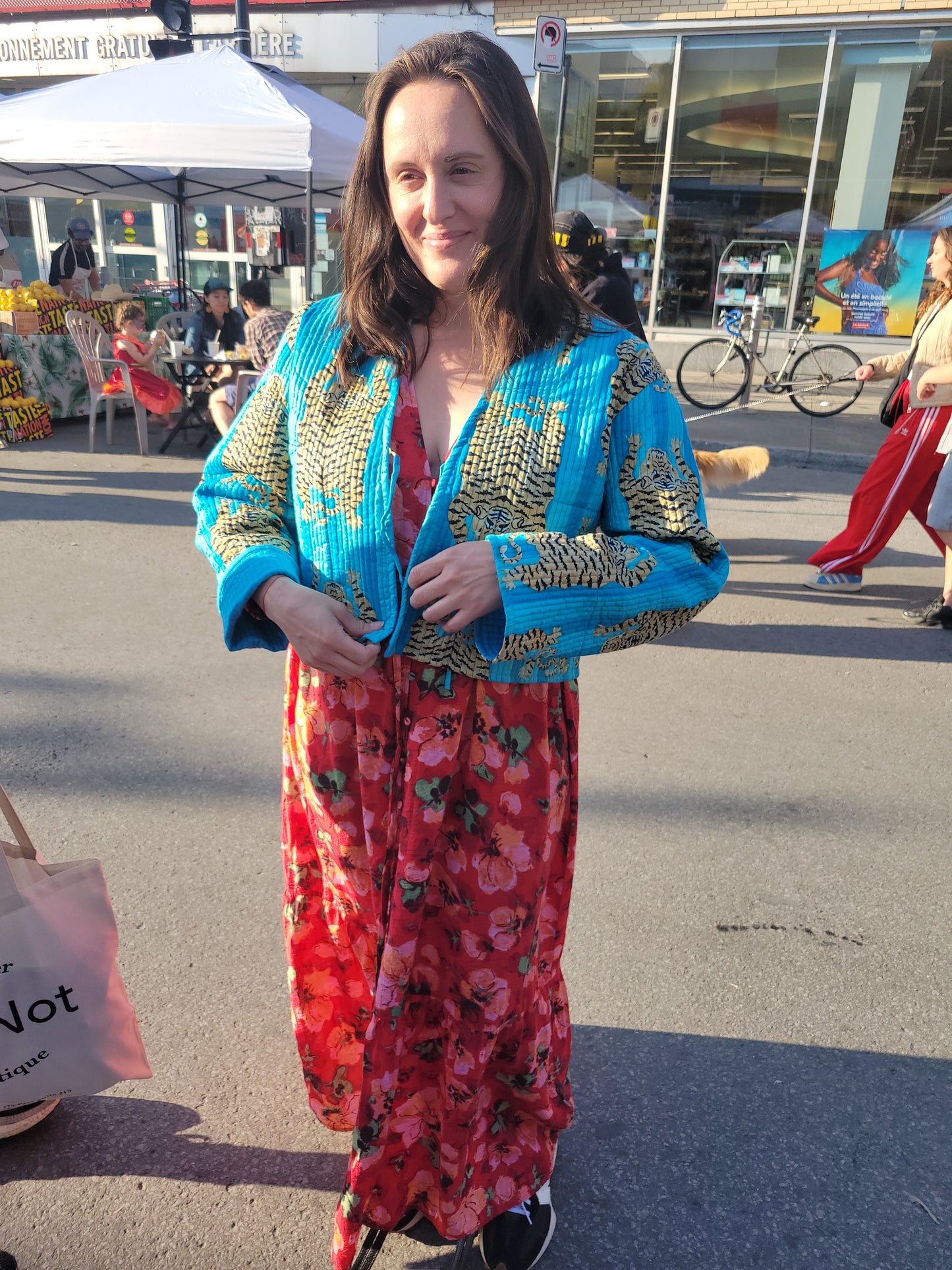 Clara Quilted Jacket Blue