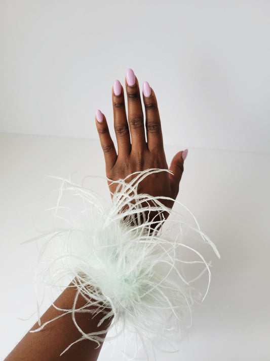Light Green Feather Cuffs