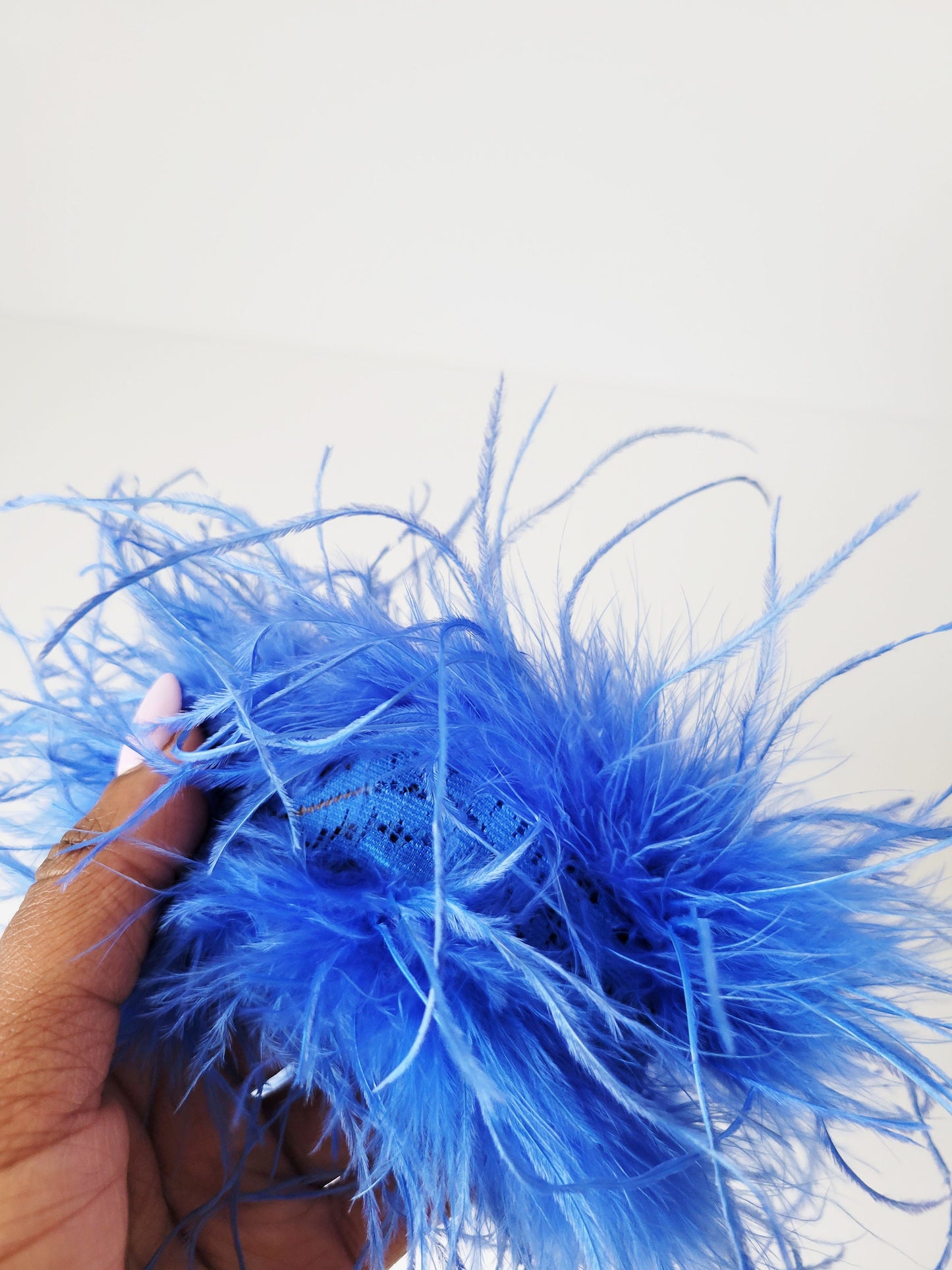 Sapphire Blue Feather Cuffs