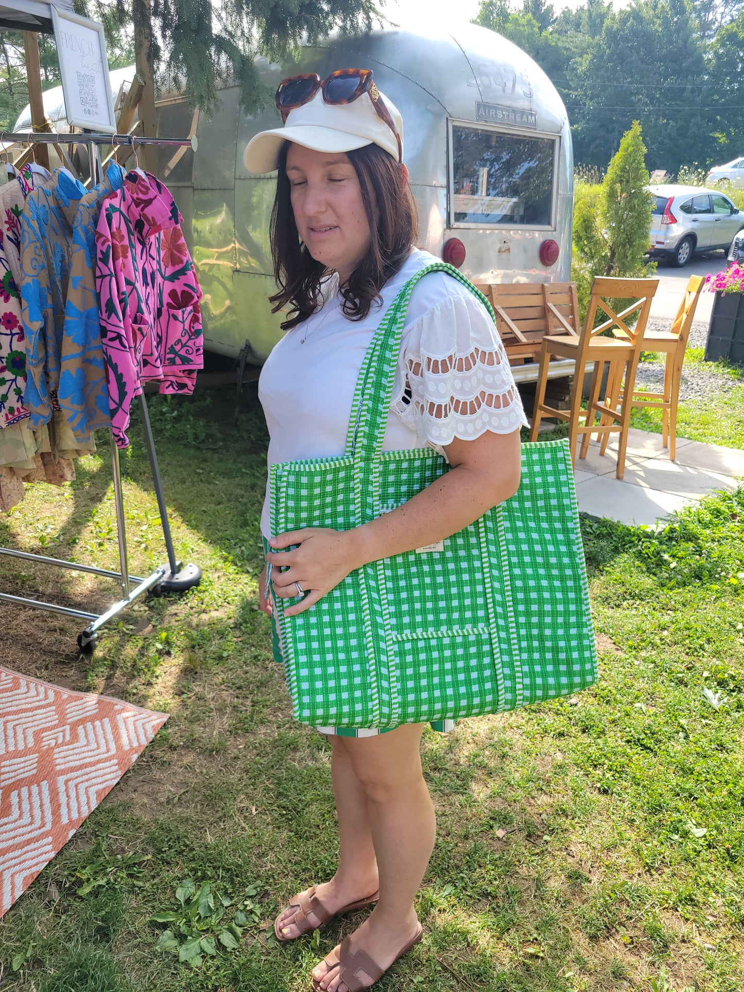 The Premium Gingham Bag Green