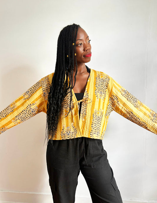 Clara Quilted Jacket Yellow