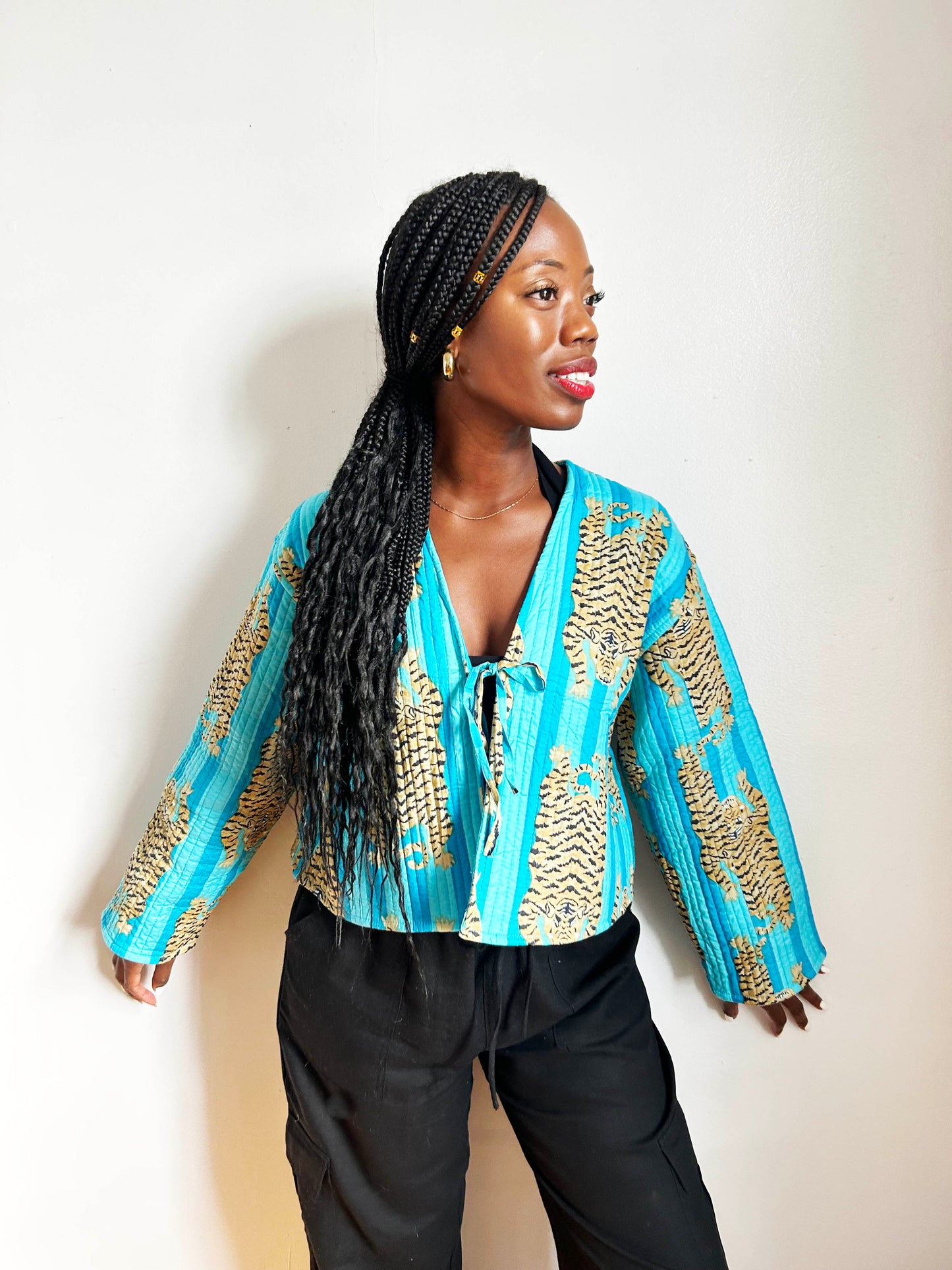 Clara Quilted Jacket Blue