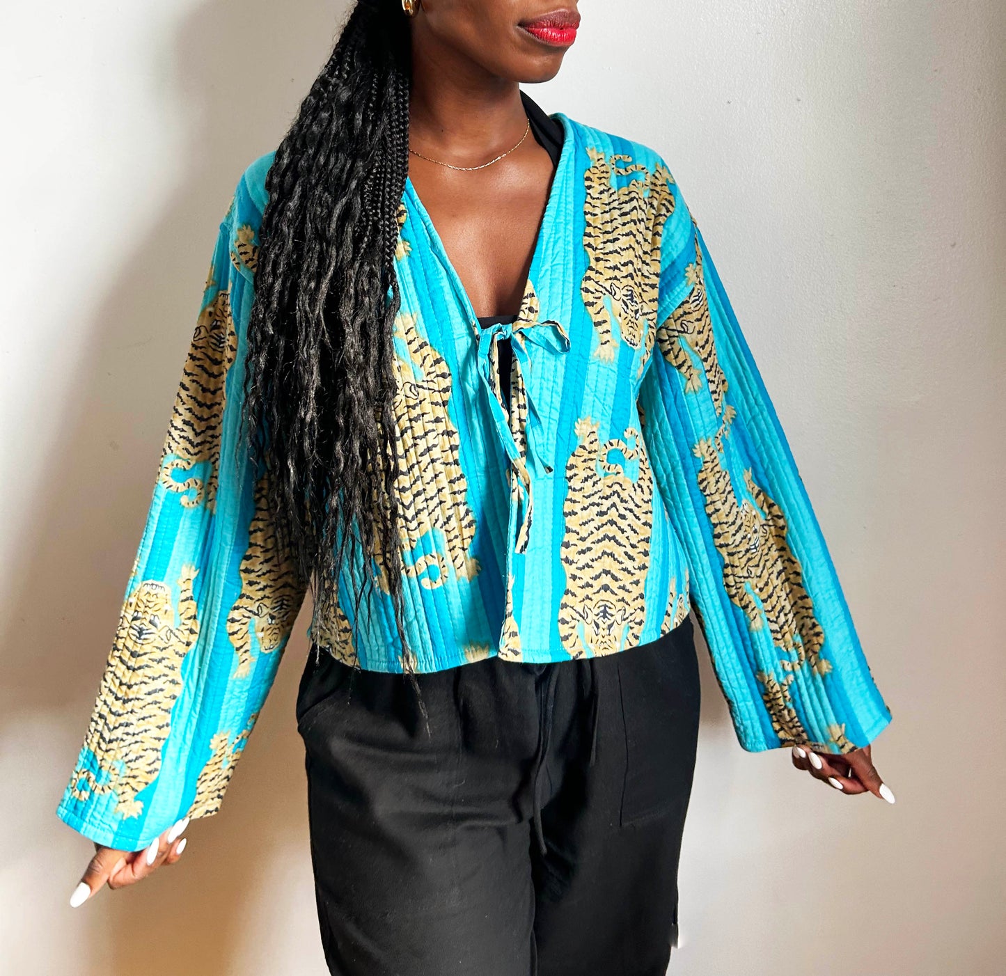 Clara Quilted Jacket Blue