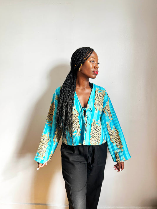 Clara Quilted Jacket Blue