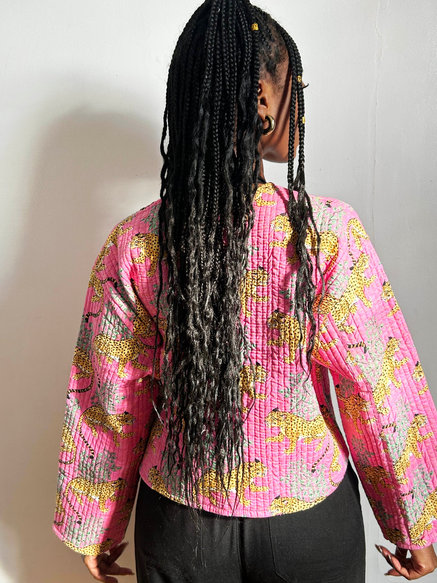 Clara Quilted Jacket Dark Pink