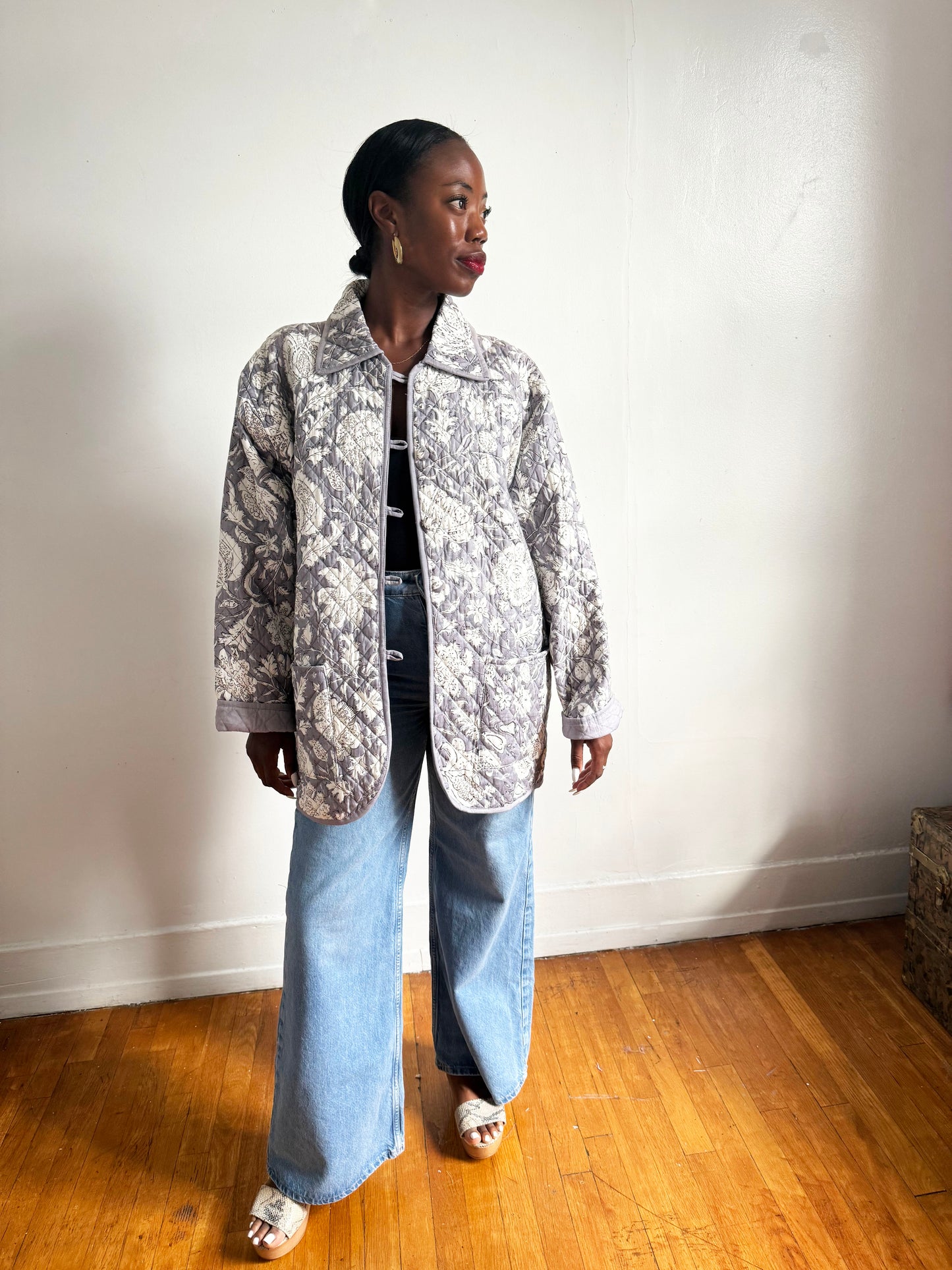 The Barn Jacket Smokey Blue Floral