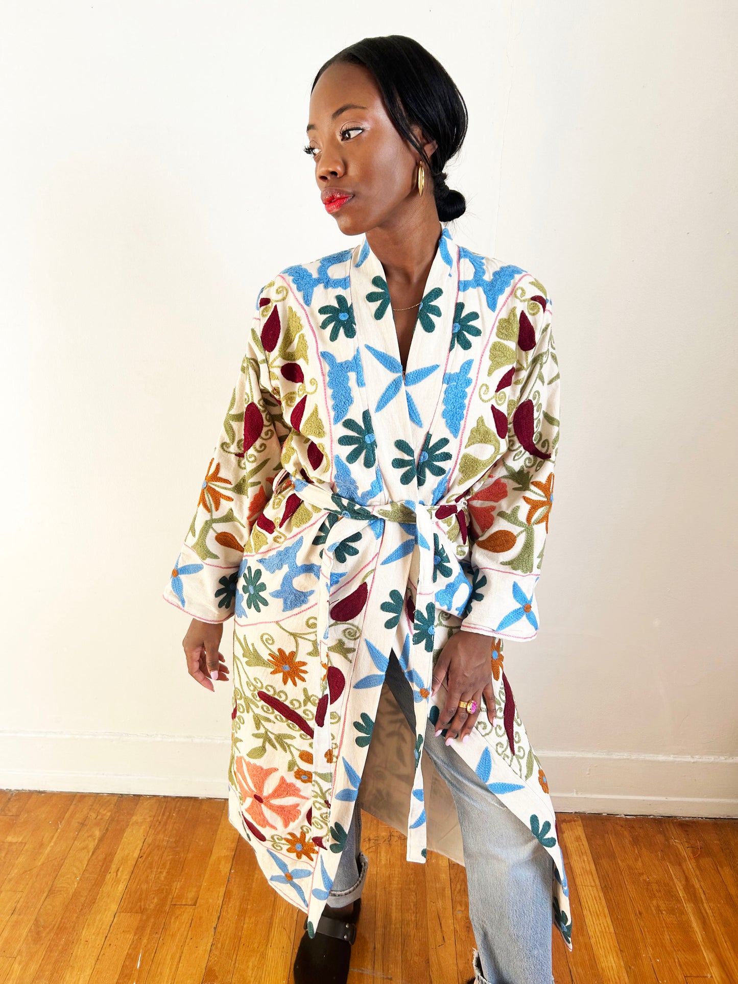 Isla Jacket Long Duster Style - Charcoal Size M