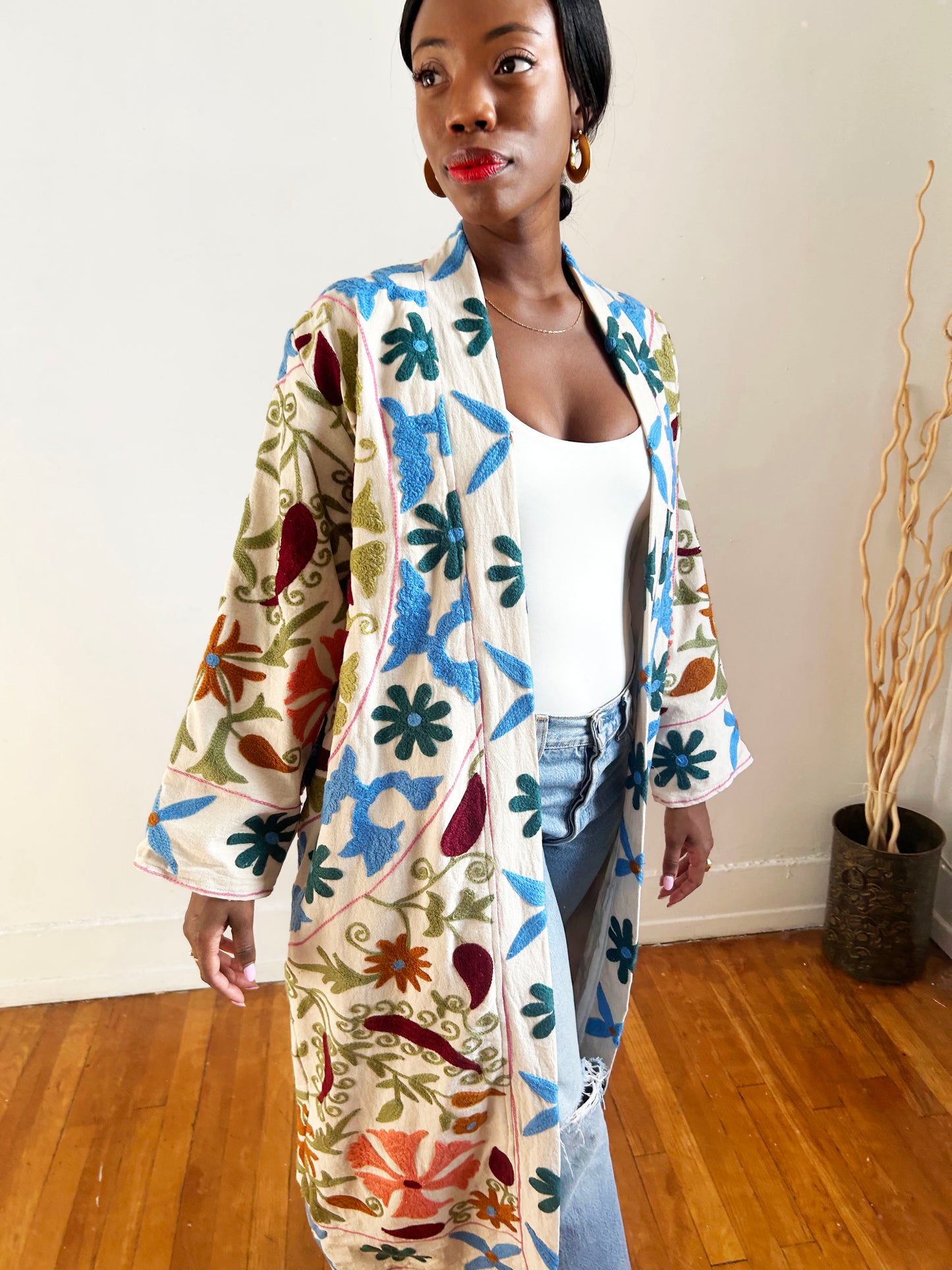 Isla Jacket Long Duster Style - Charcoal Size M