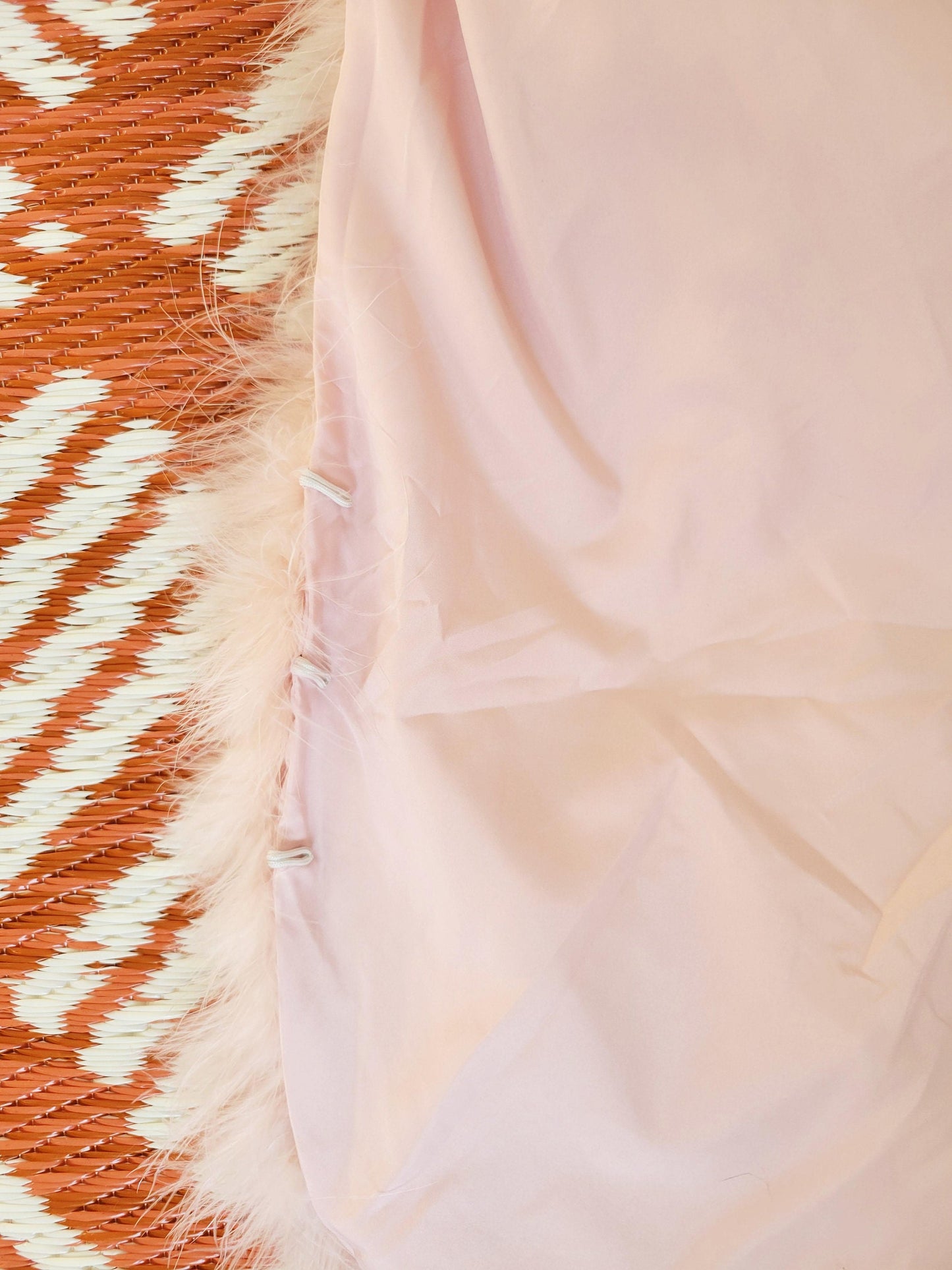 Blush Pink Vintage Style Feather Shawl