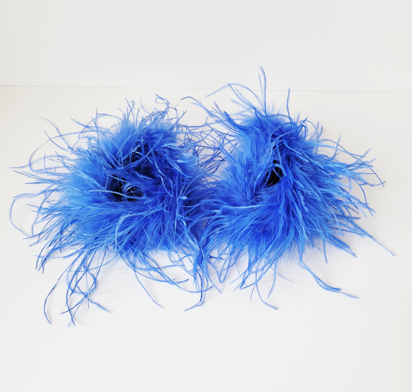 Sapphire Blue Feather Cuffs
