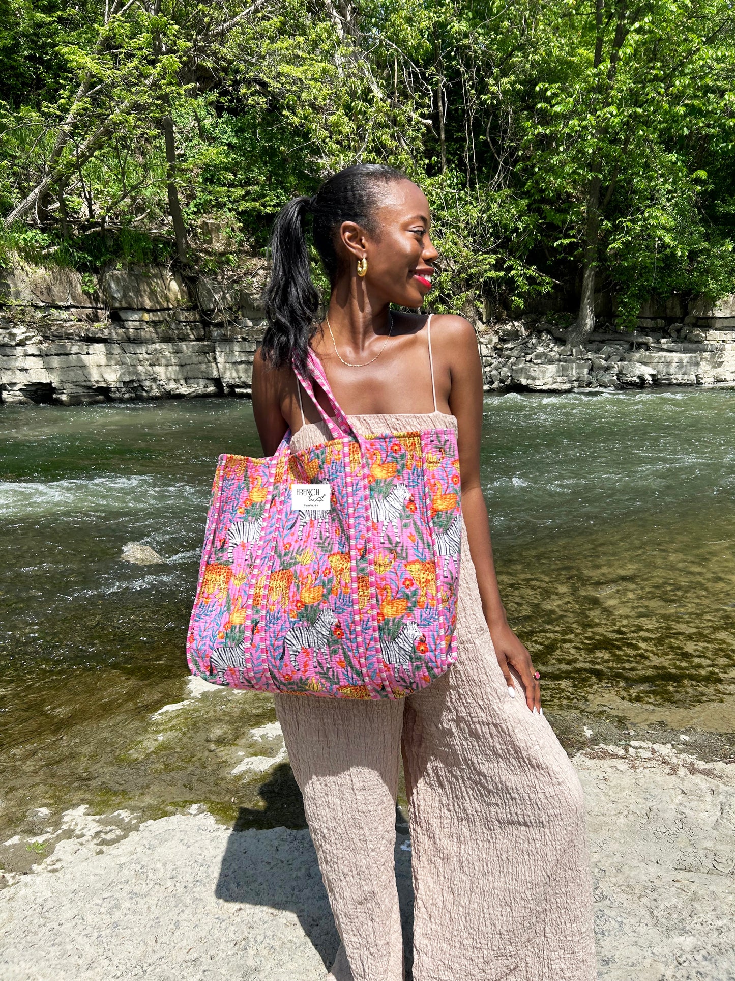The Weekend Tote Pink Zebra Leopard