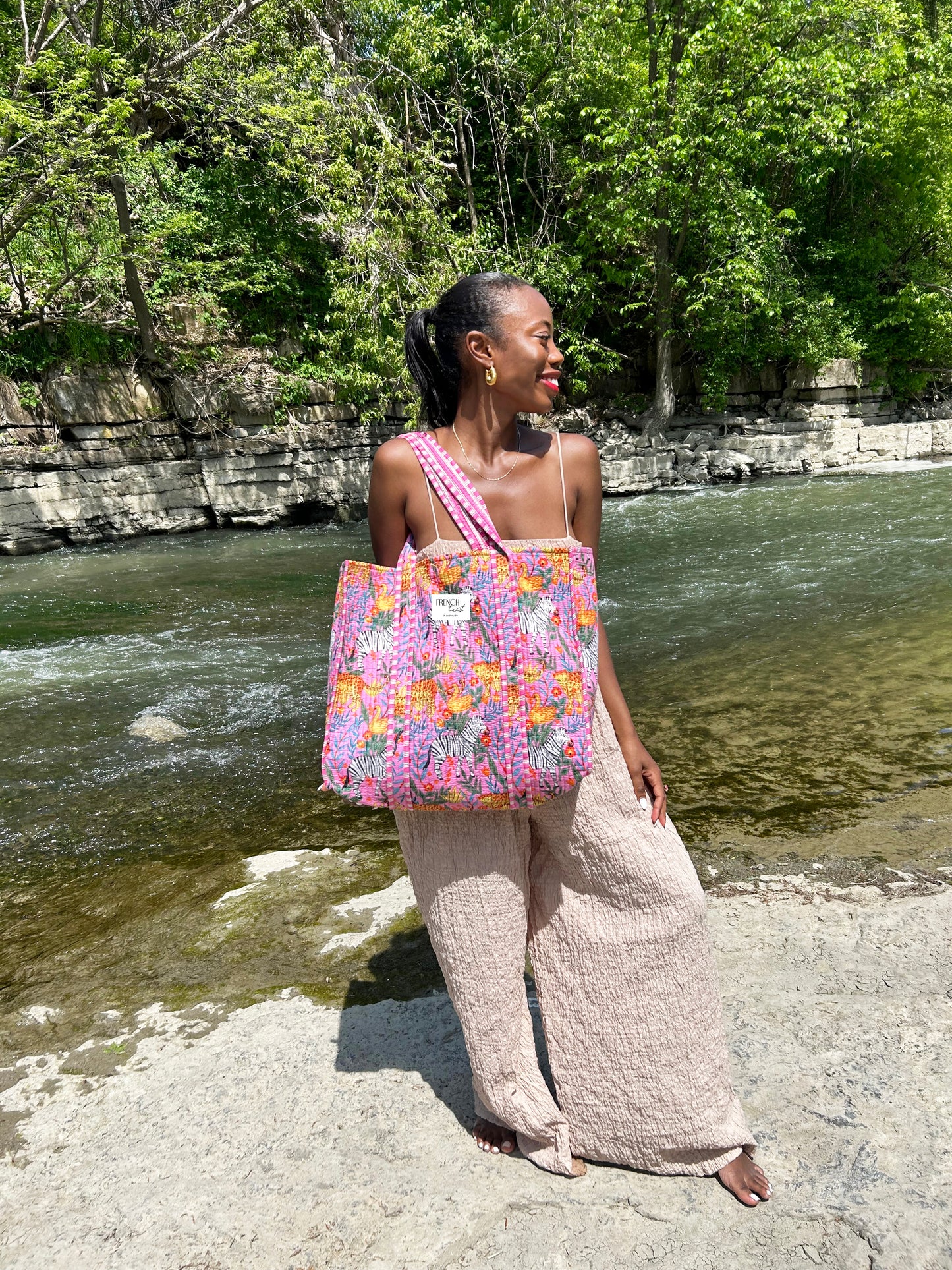The Weekend Tote Pink Zebra Leopard
