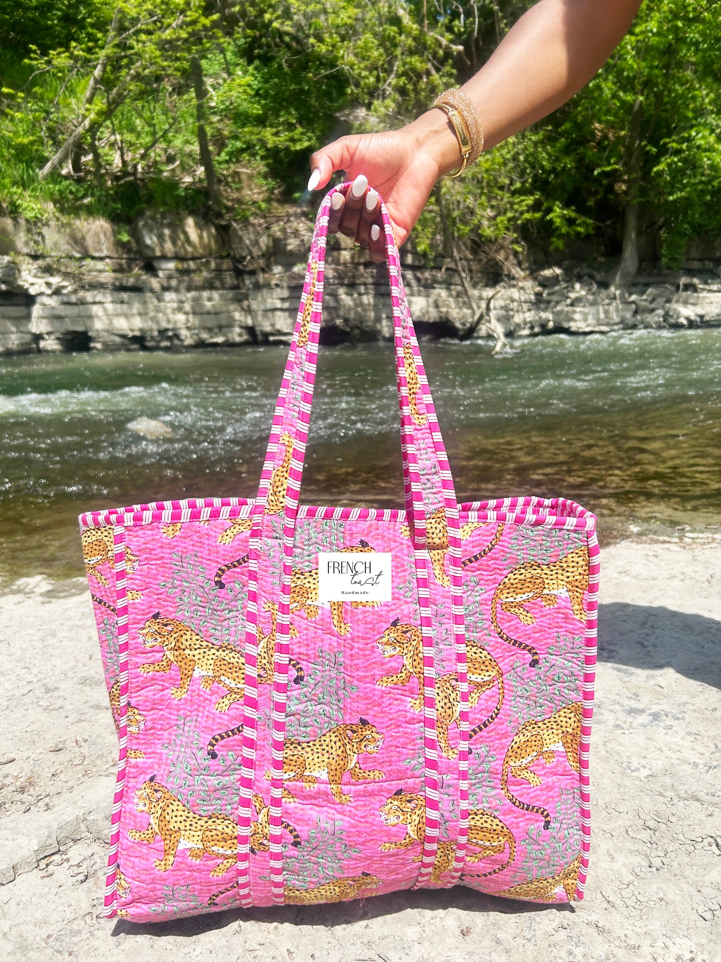 Minimalistic fashion display with light background.