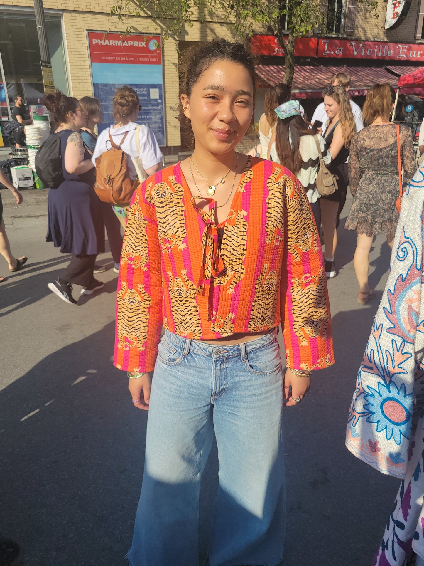 Clara Quilted Jacket Orange