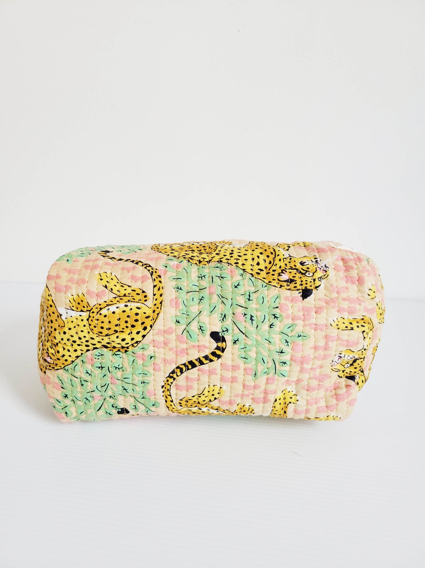 The Makeup Bag Pink Brown Leopard