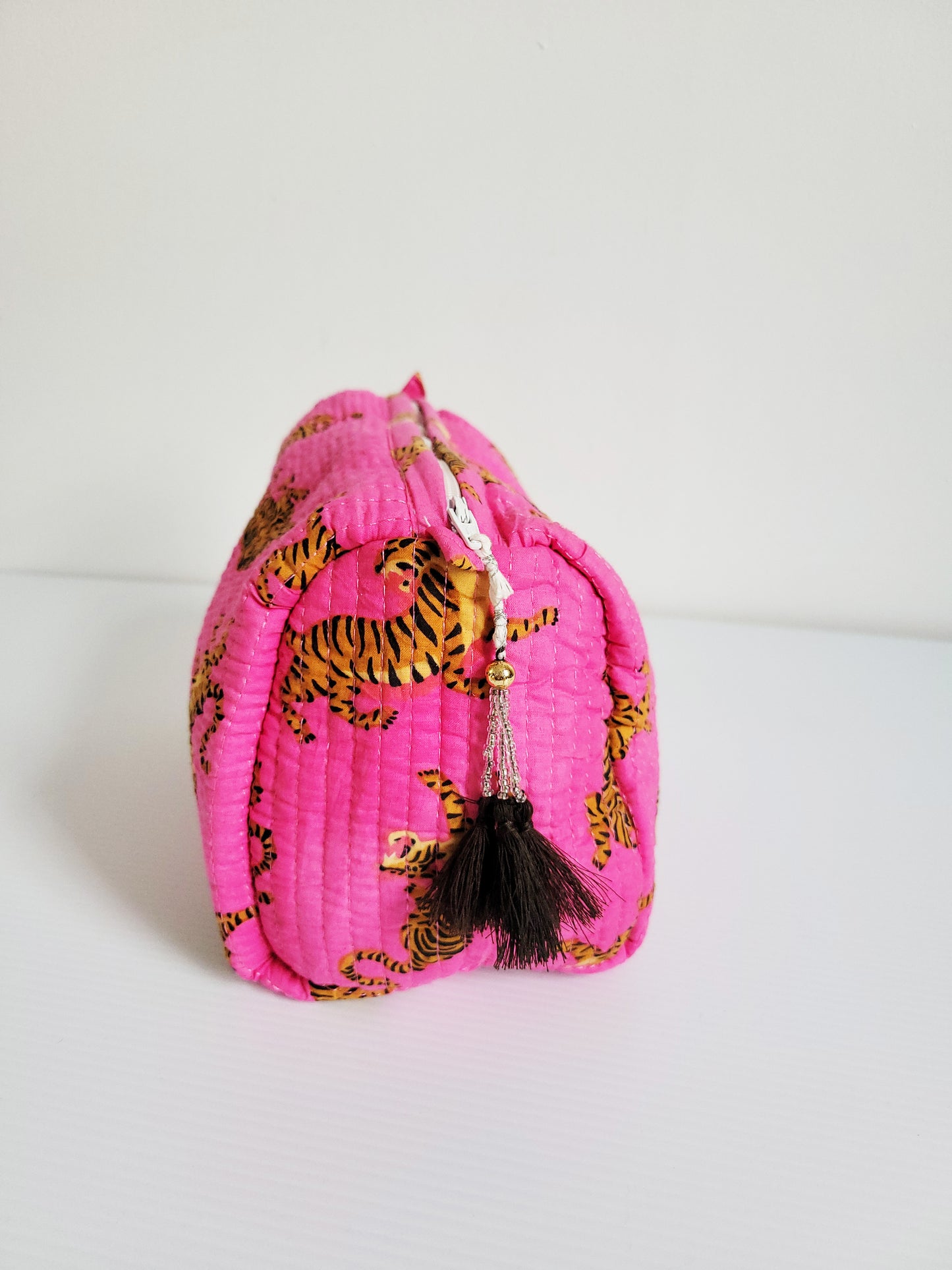 The Makeup Bag Dark Pink Leopard