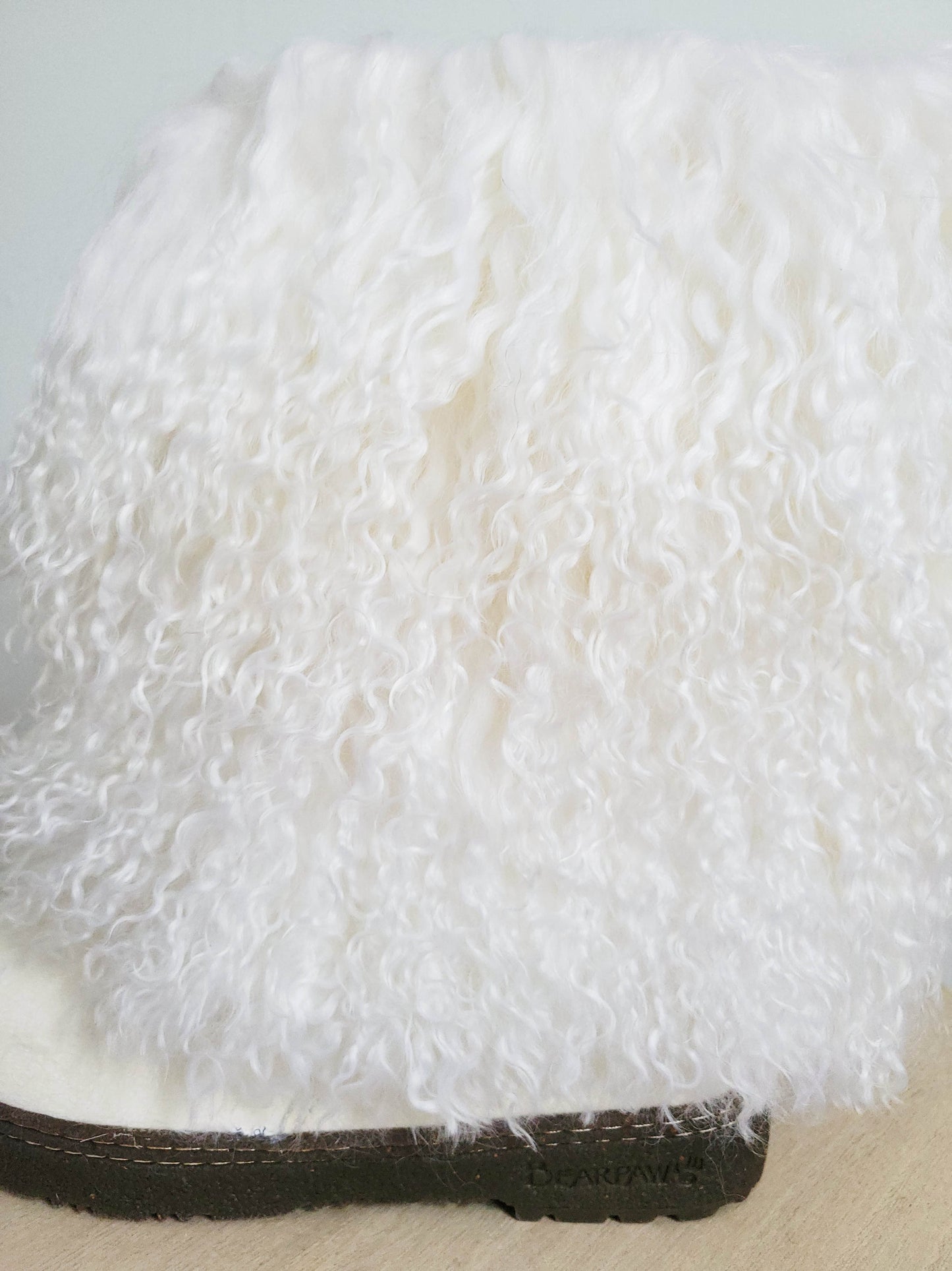White Shearling Fur Snow Boots