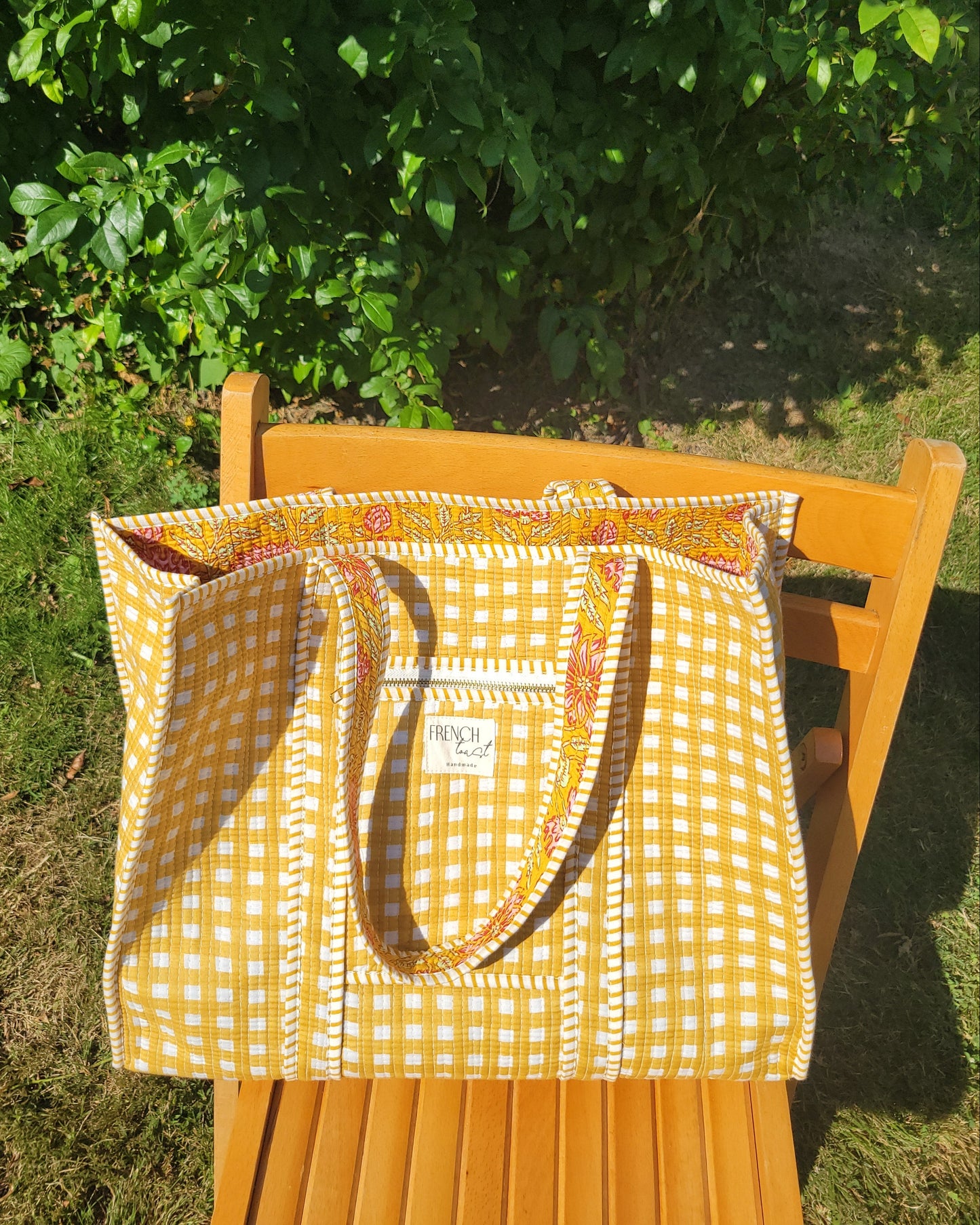 The Premium Gingham Bag Blue