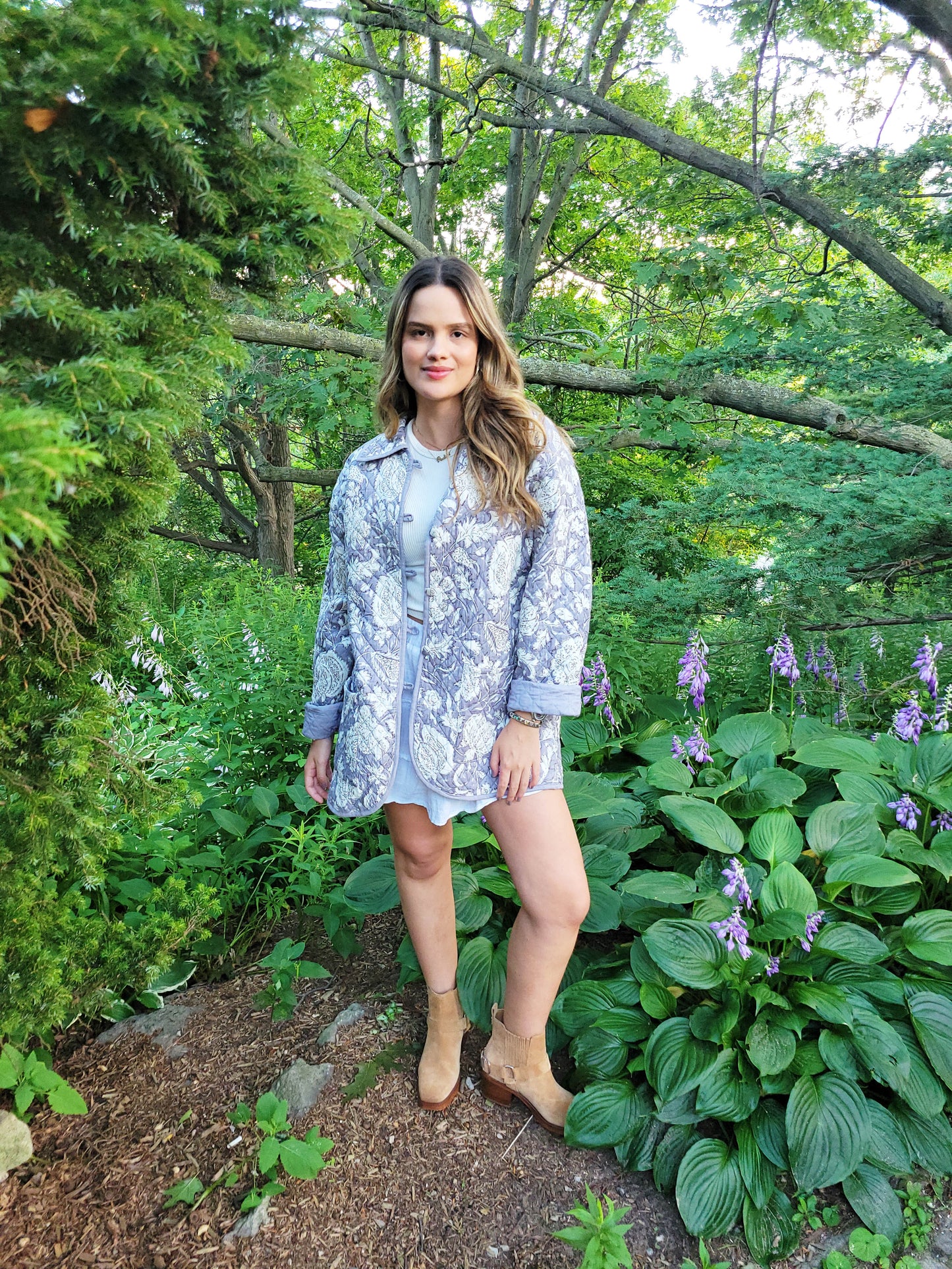 The Barn Jacket Smokey Blue Floral