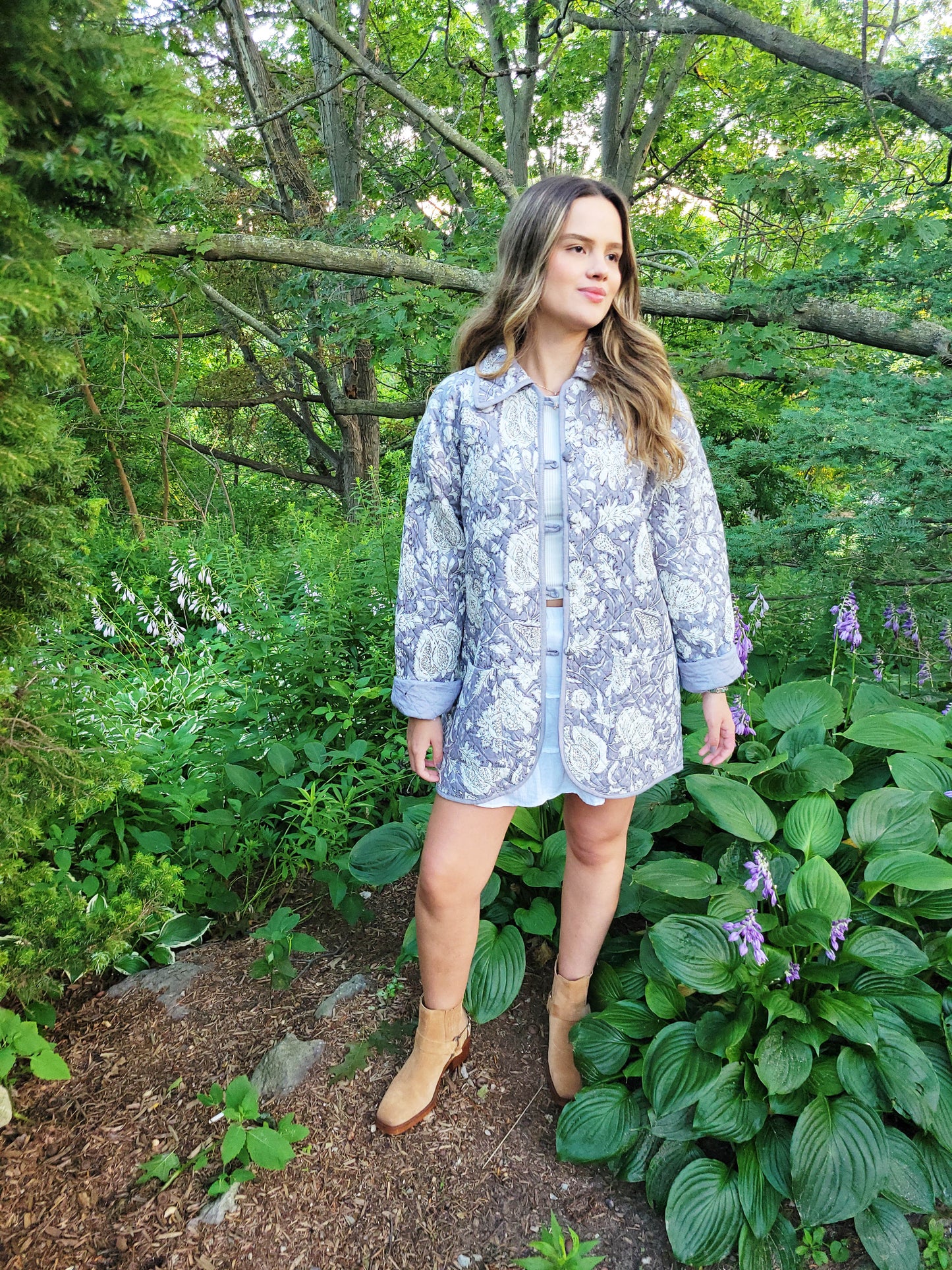 The Barn Jacket Smokey Blue Floral