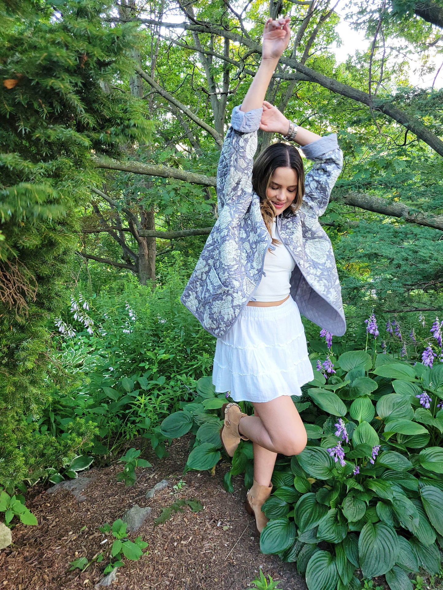 The Barn Jacket Smokey Blue Floral