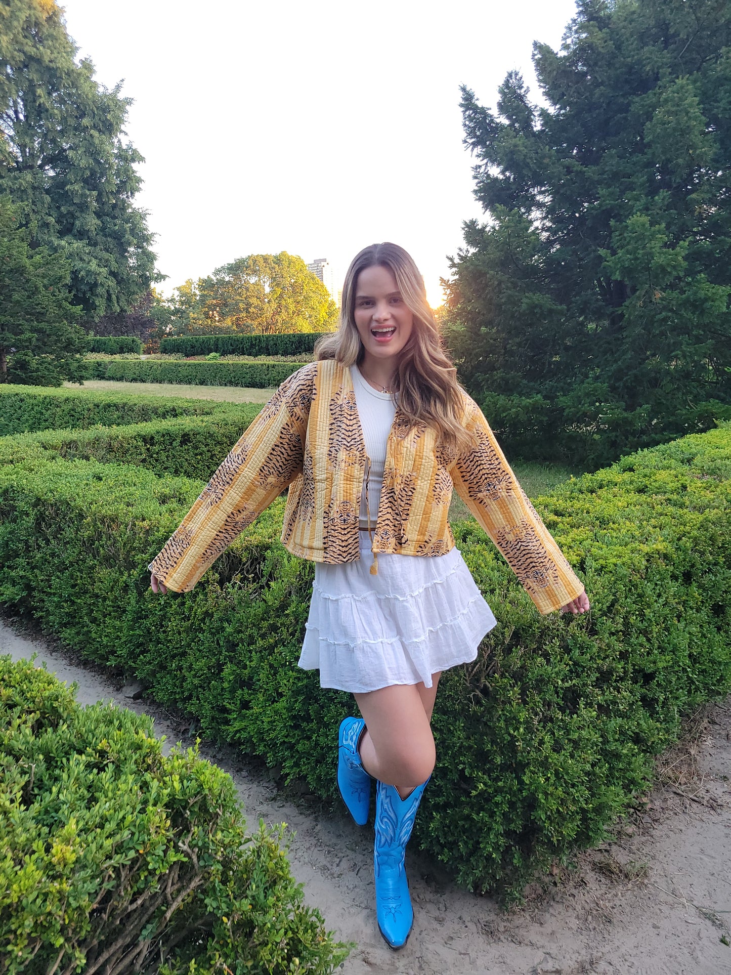 Clara Quilted Jacket Yellow