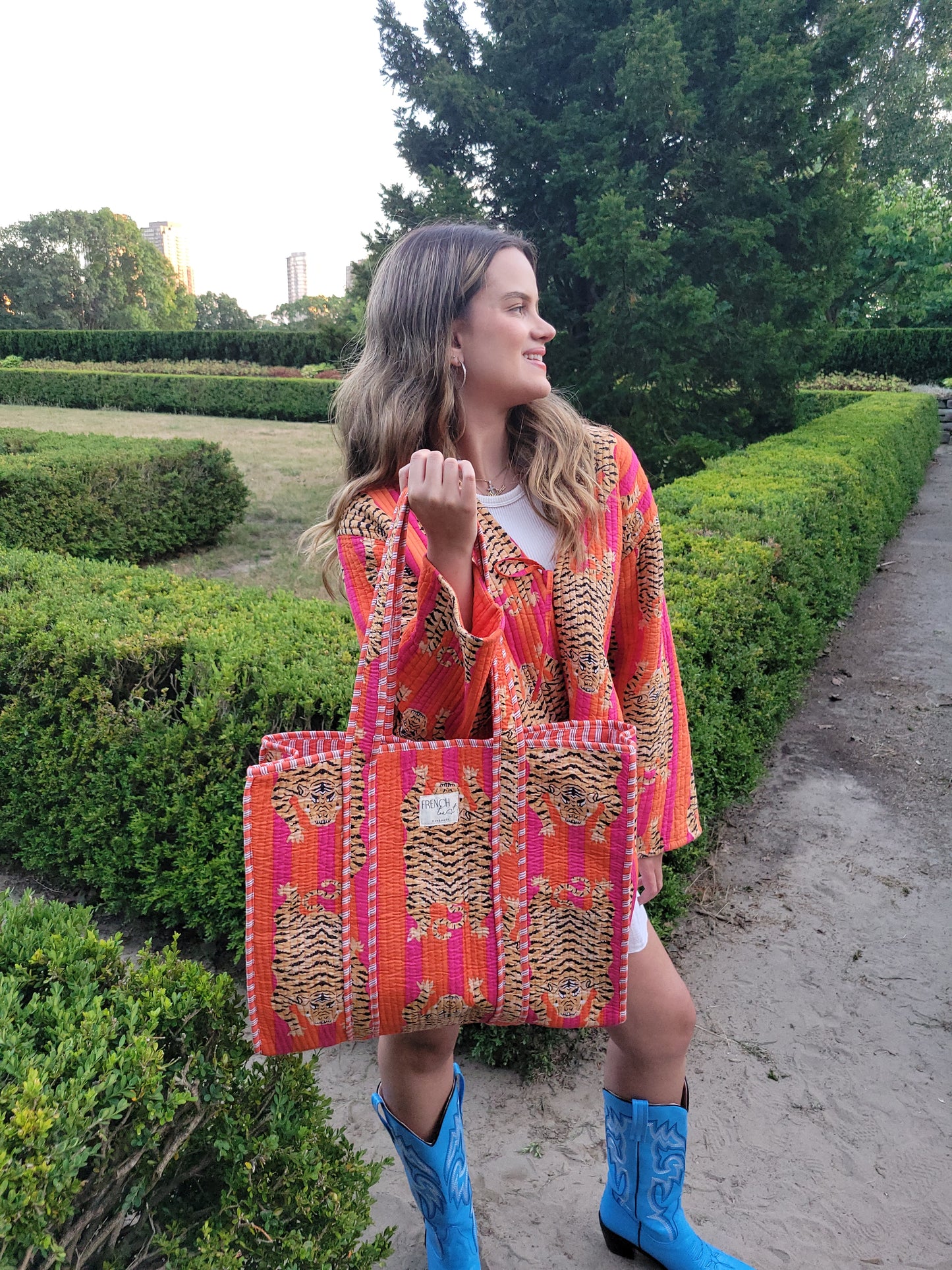 Clara Quilted Jacket Orange