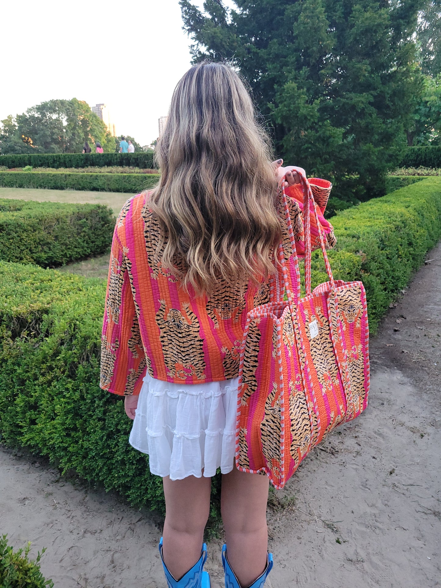 Clara Quilted Jacket Orange